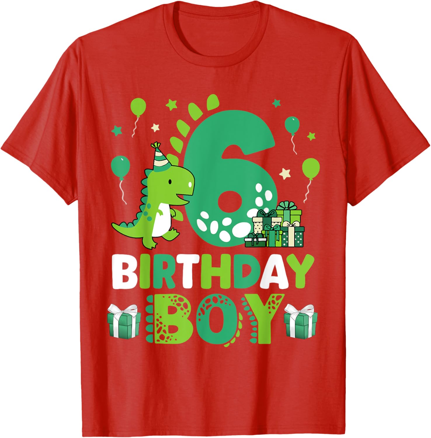 Adorable T Rex Dinosaur Shirt for Boys 6th Birthday Celebration - 14