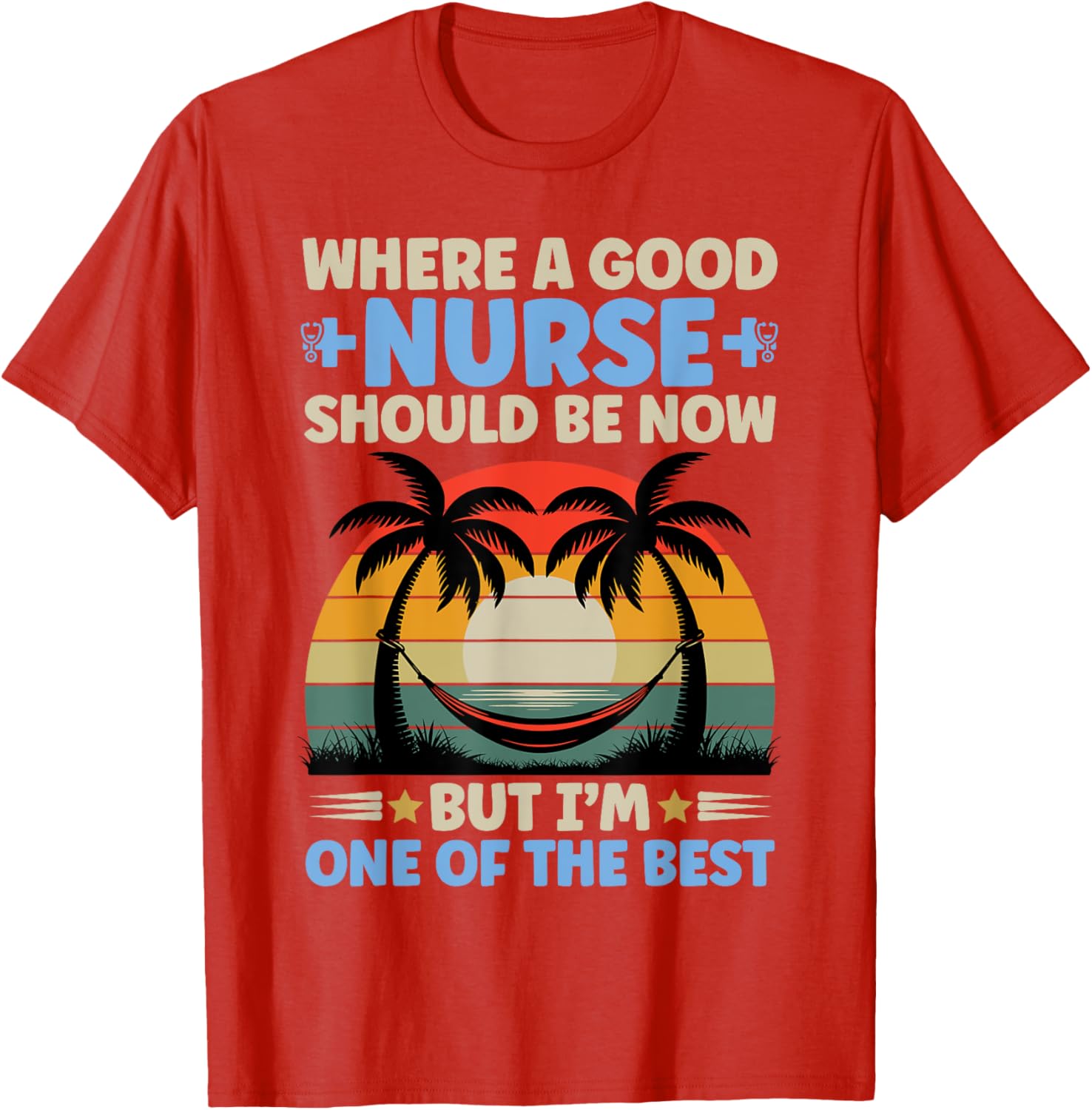 Retro Sunset Pride Nurse T-Shirt for Proud Nurses with Humor - 17