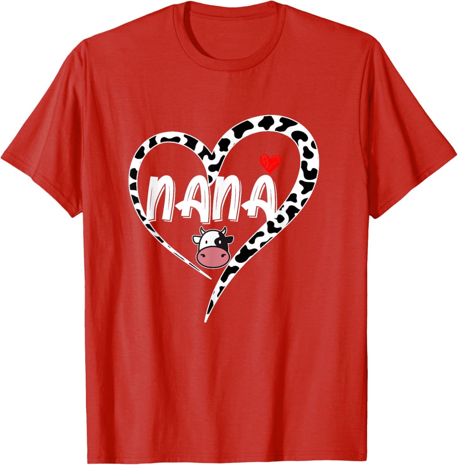 Nana Cow Print Heart T-Shirt Perfect for Mother's Day Gifts - 4