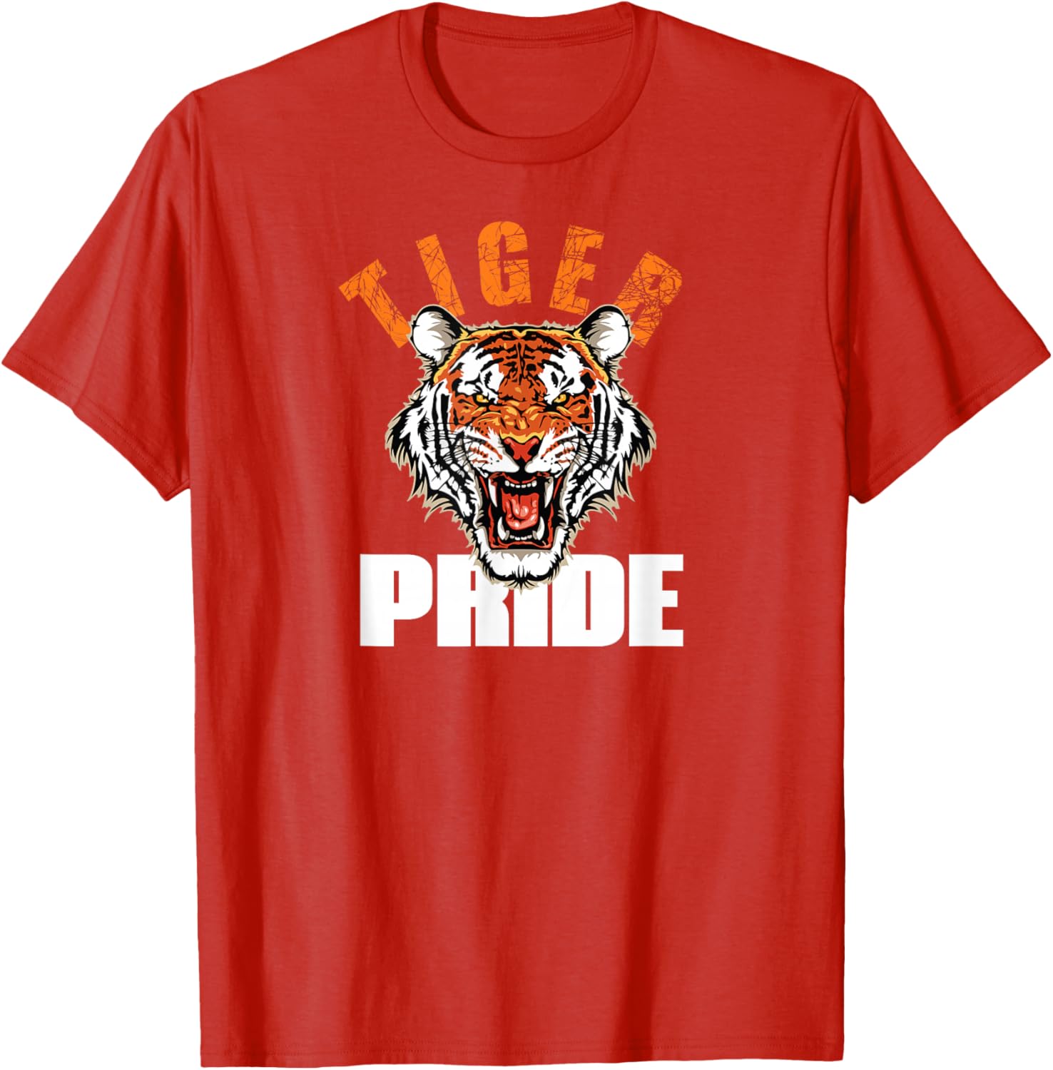 Retro Tiger Pride Vintage Mascot T-Shirt for School Sports Teams - 26