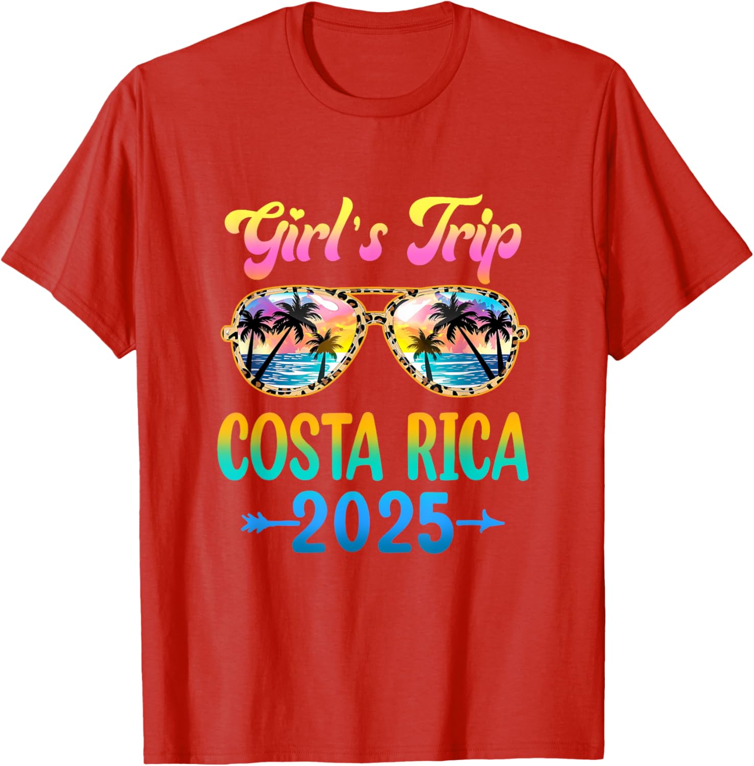 Girls Trip Costa Rica 2025 Summer Vacation Sunglasses T-Shirt - 8