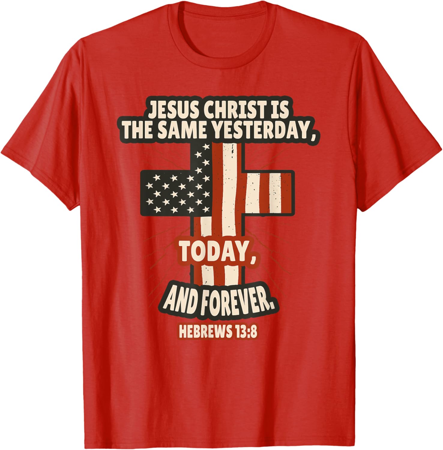 Hebrews 13:8 Inspirational Bible Verse T-Shirt for Faith-Filled Style - 14