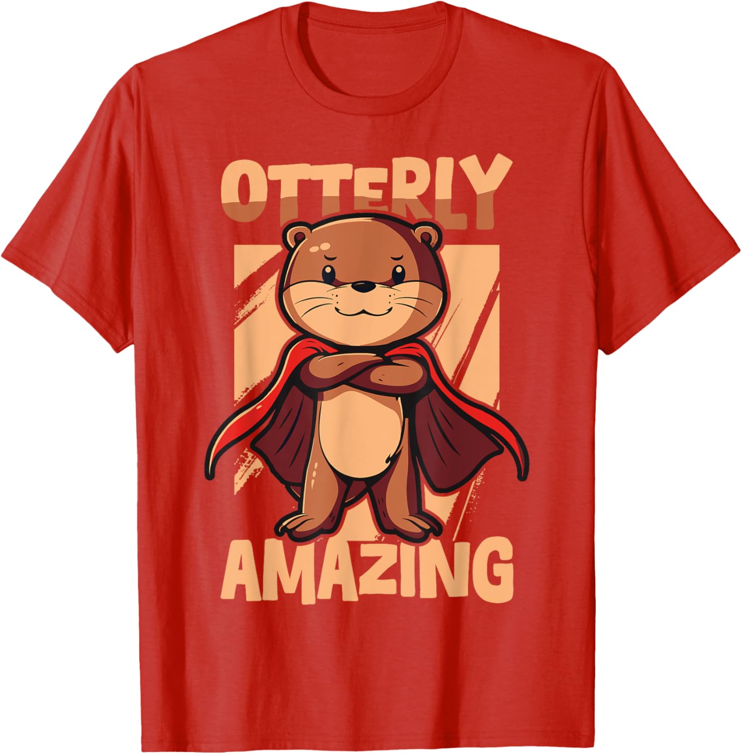 Otterly Amazing Superhero Cape T-Shirt for Kids - Perfect Gift for Otter Lovers - 11