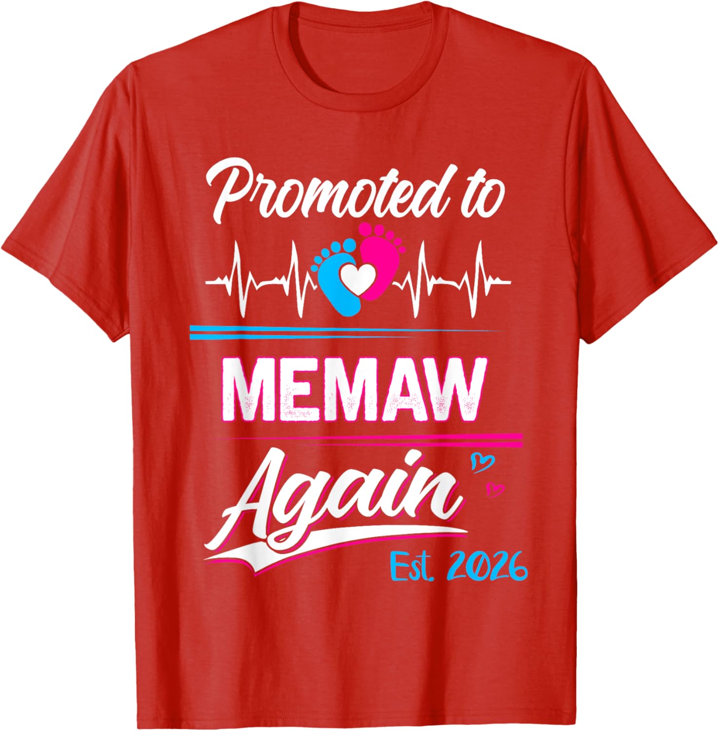 Promoted to Memaw Again 2026 Funny Pregnancy Announcement T-Shirt - 4