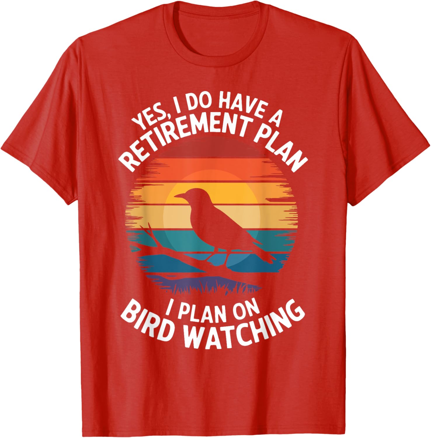 Retro Bird Lover T-Shirt for Bird Watching and Retirement Fun - 6
