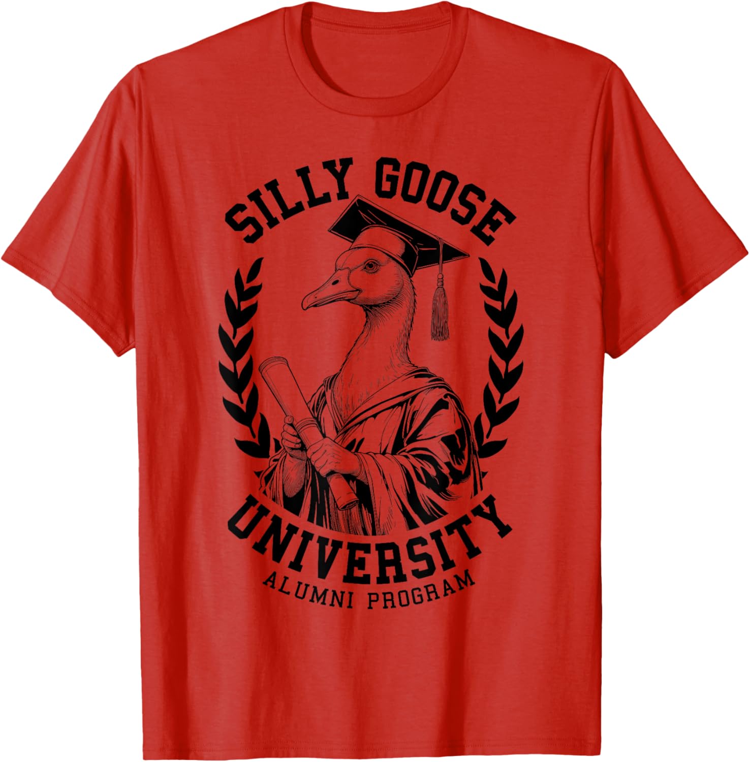 Silly Goose University Funny Alumni Varsity T-Shirt for Graduates - 18