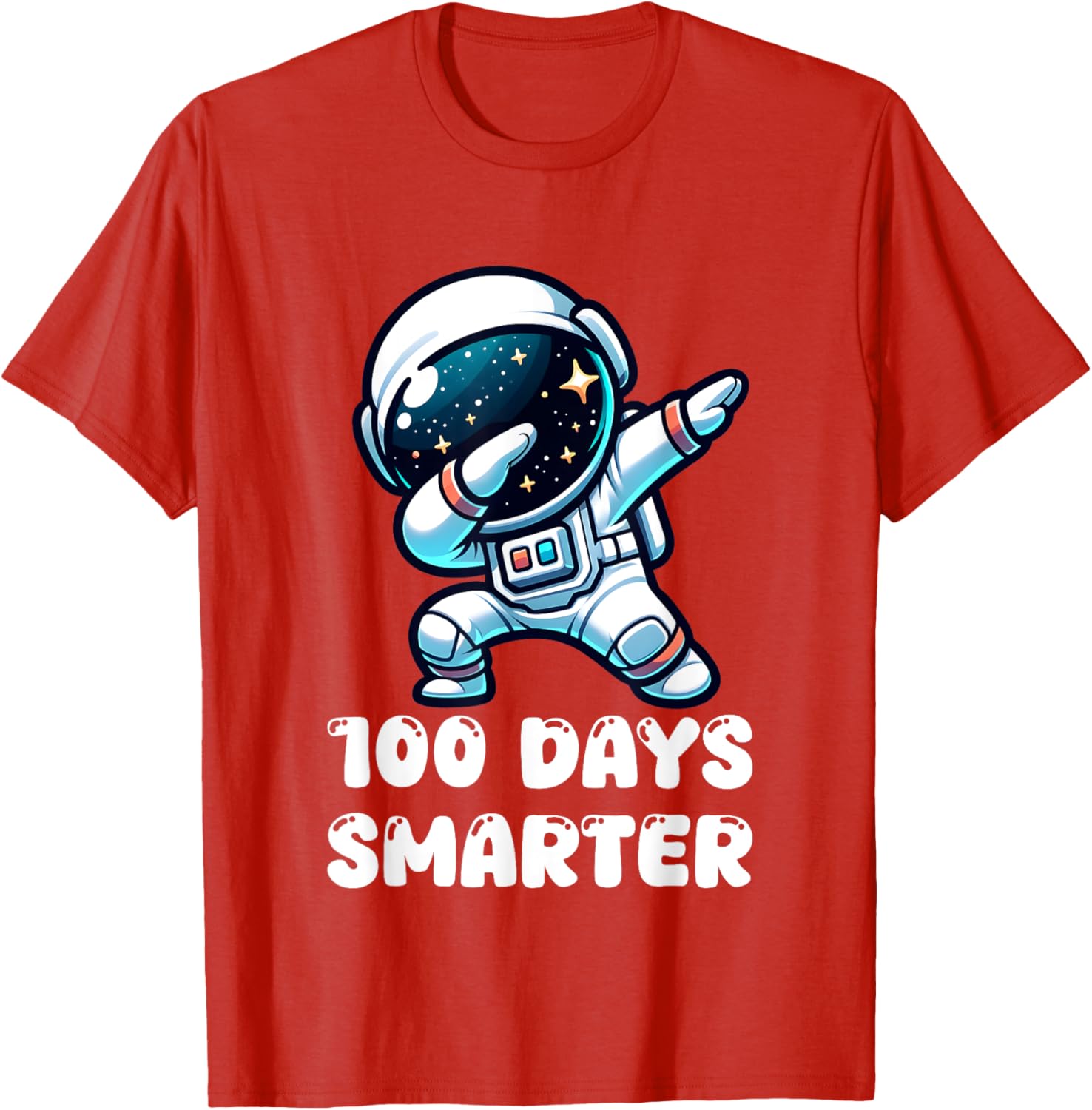 100 Days Smarter Dabbing Astronaut Boys T-Shirt for School Celebration - 1