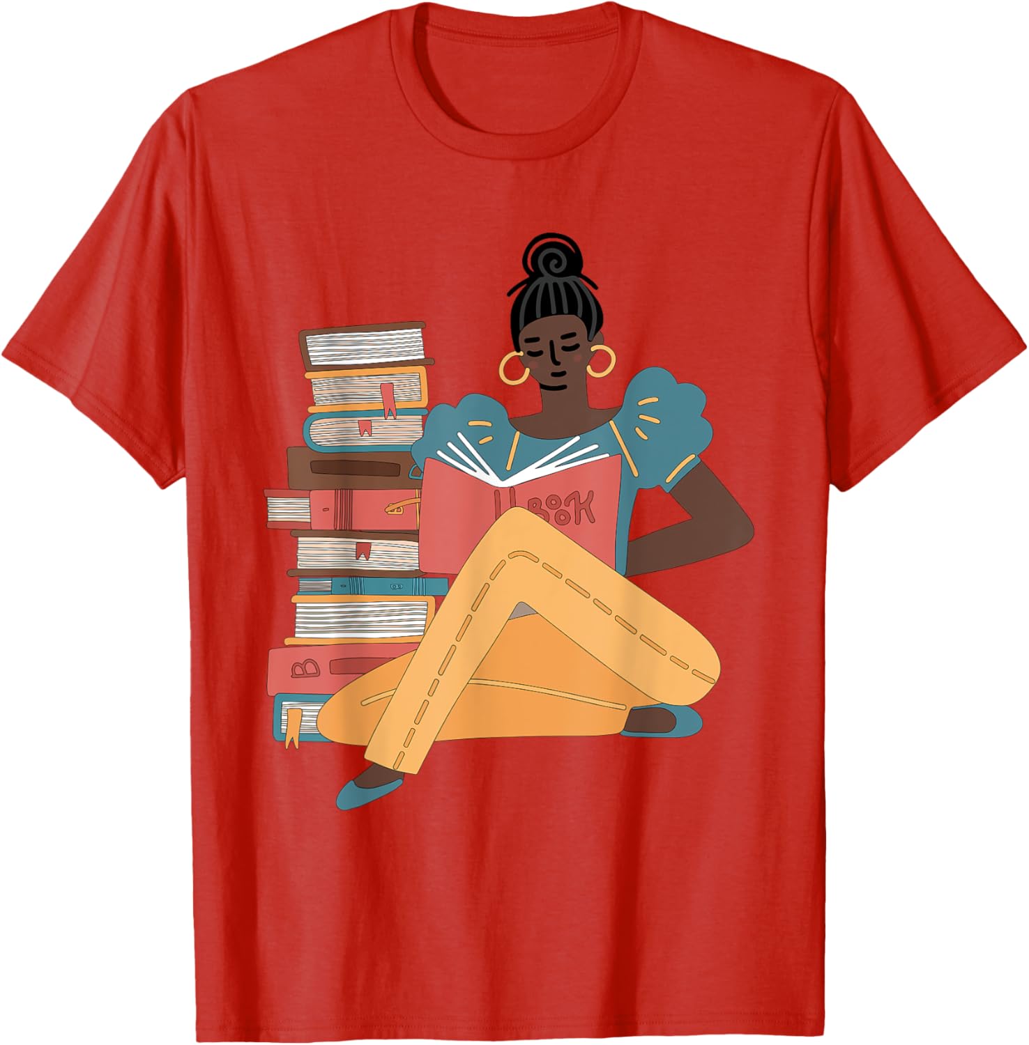Black Brown Girls Read Books T-Shirt for Bookish Afro American Librarians - 15