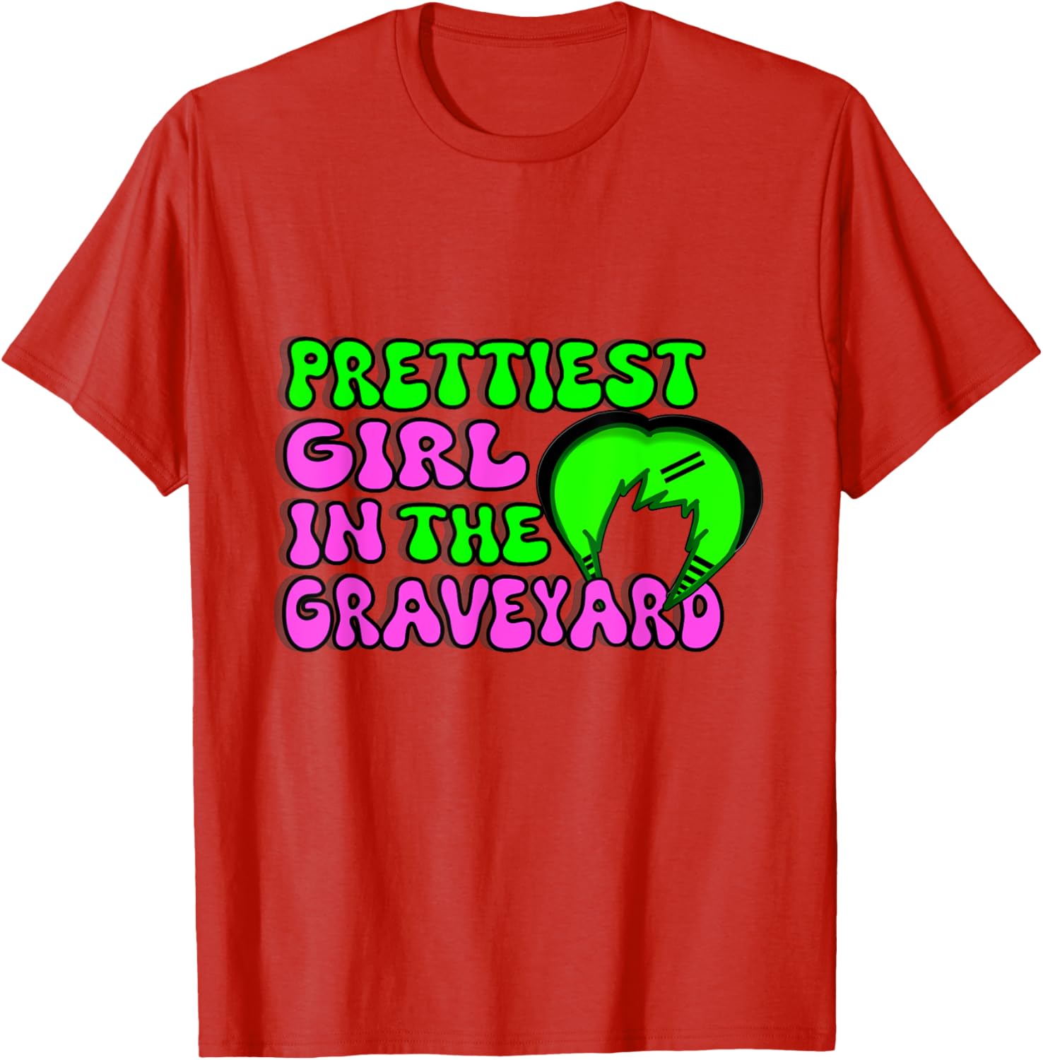 Y2K Emo Girl in Graveyard Scene T-Shirt for Stylish Kids - 3