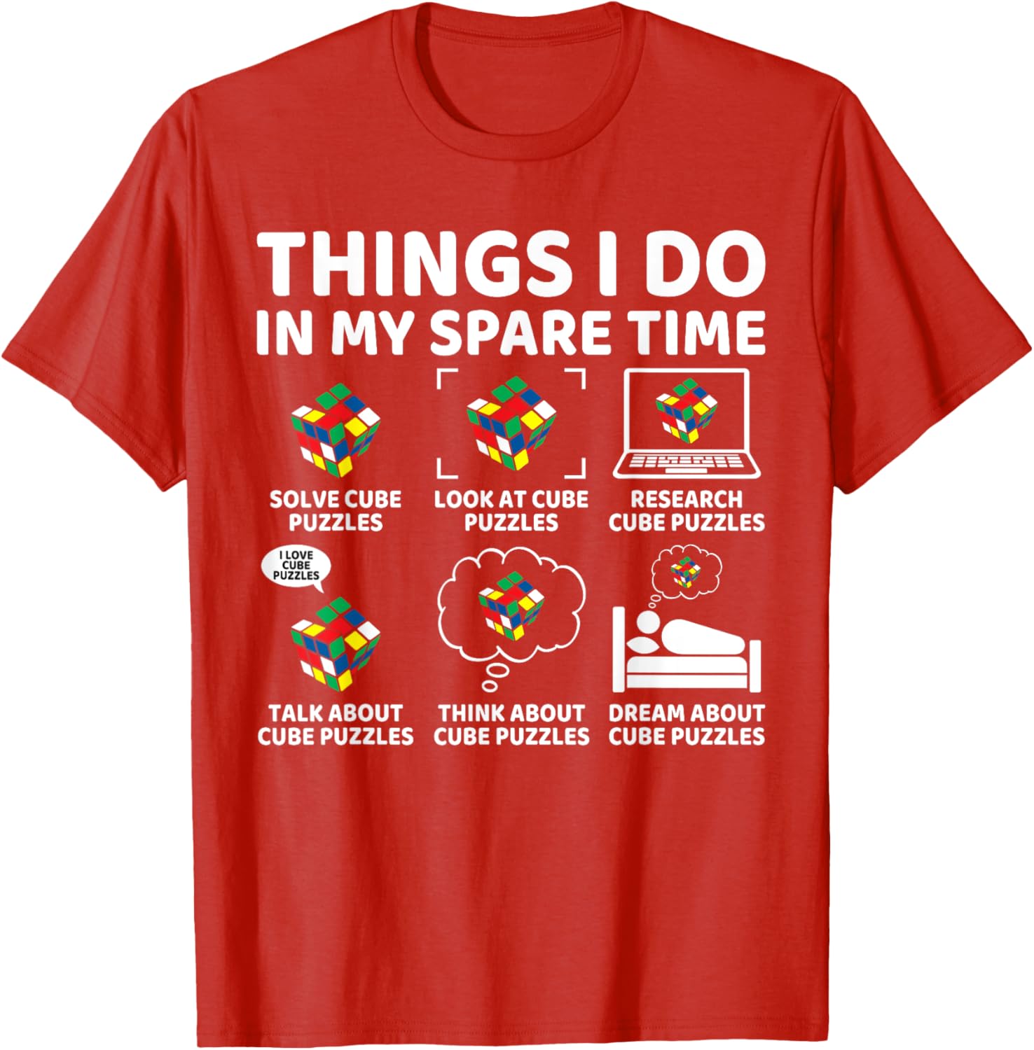Funny Cube Puzzle Speed Cubing T-Shirt for Puzzle Lovers and Fans - 15