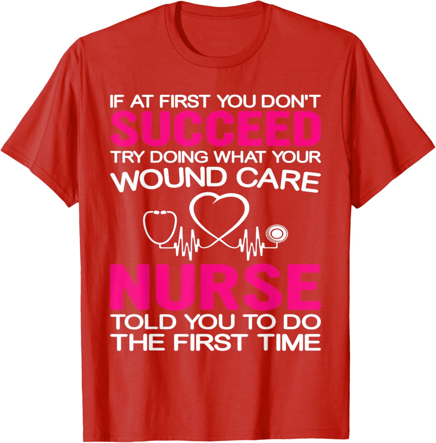 Inspirational Wound Care T-Shirt: If At First You Don't Succeed - 18
