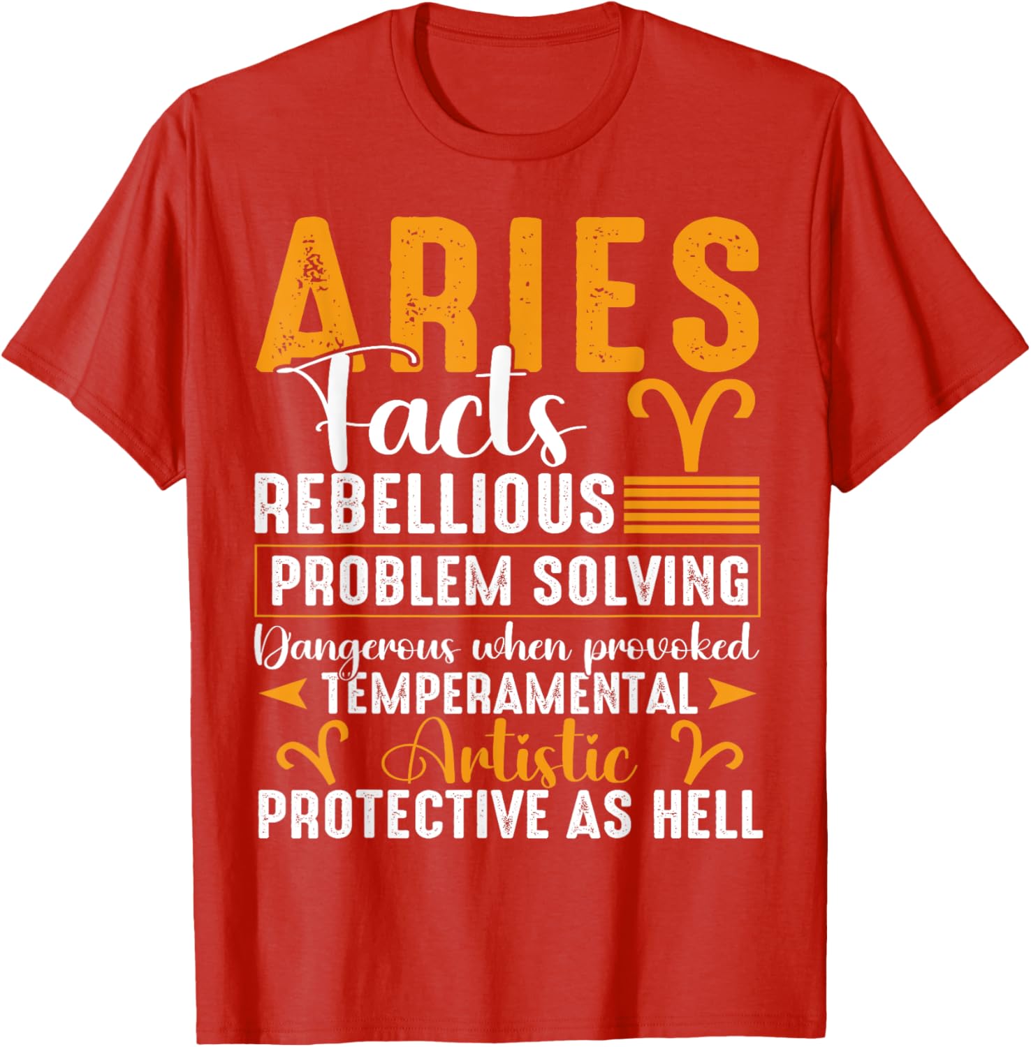 Aries Zodiac Facts T-Shirt for March April Birthdays - Fun Astrology Style - 16