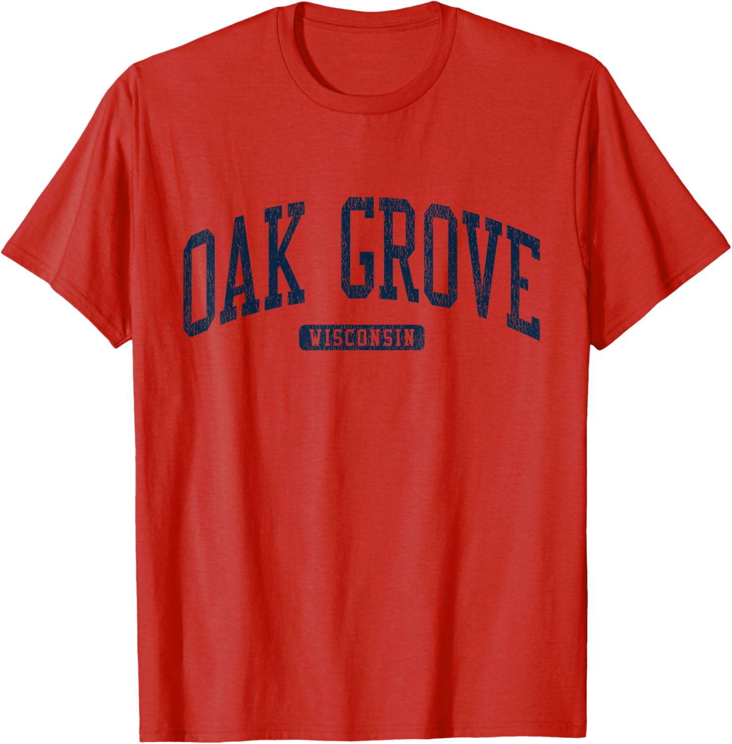 Oak Grove Wisconsin College Style Blue T-Shirt for Students and Alumni - 9