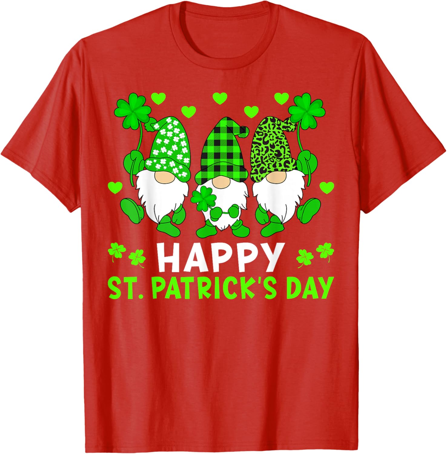 Happy St Patricks Day Gnomes Shamrock T-Shirt for Men Women Kids - 11