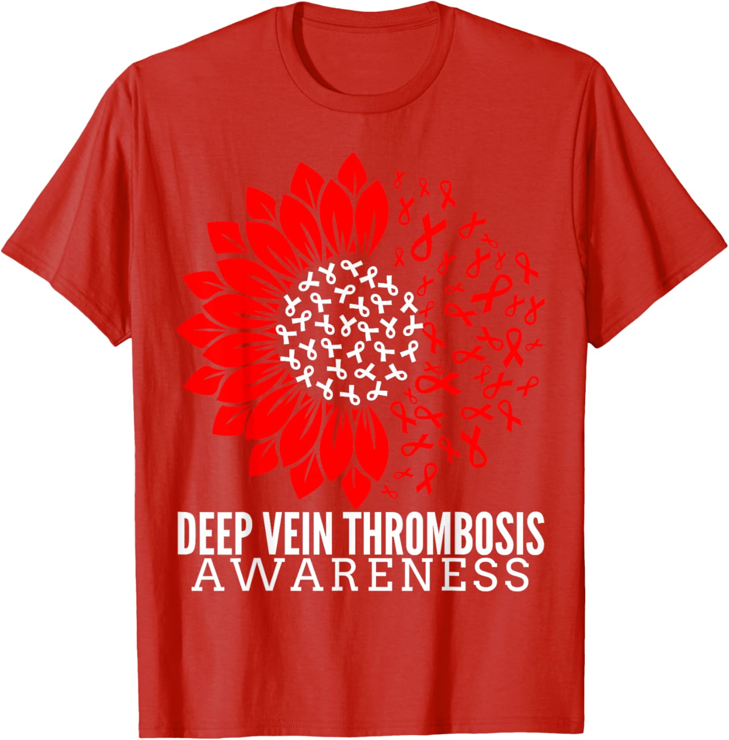 DVT Fighter Sunflower Ribbon T-Shirt for Deep Vein Thrombosis Awareness - 8