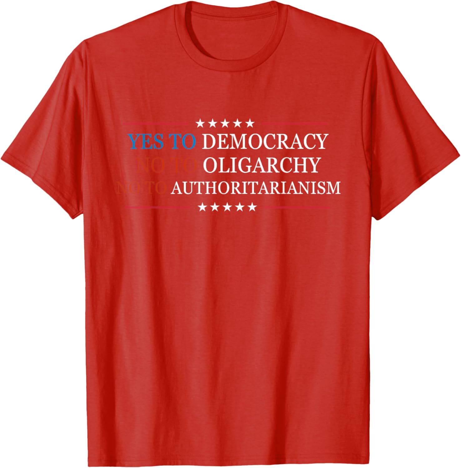 Yes To Democracy No To Oligarchy Bernie Sanders Quote T-Shirt for Activists - 19