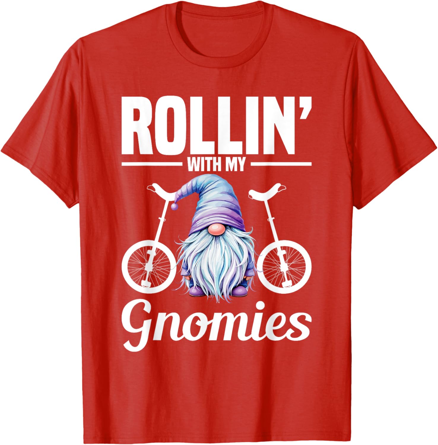 Monocycle Riding Gnomies Unicyclist T-Shirt Fun Apparel for Cyclists - 10