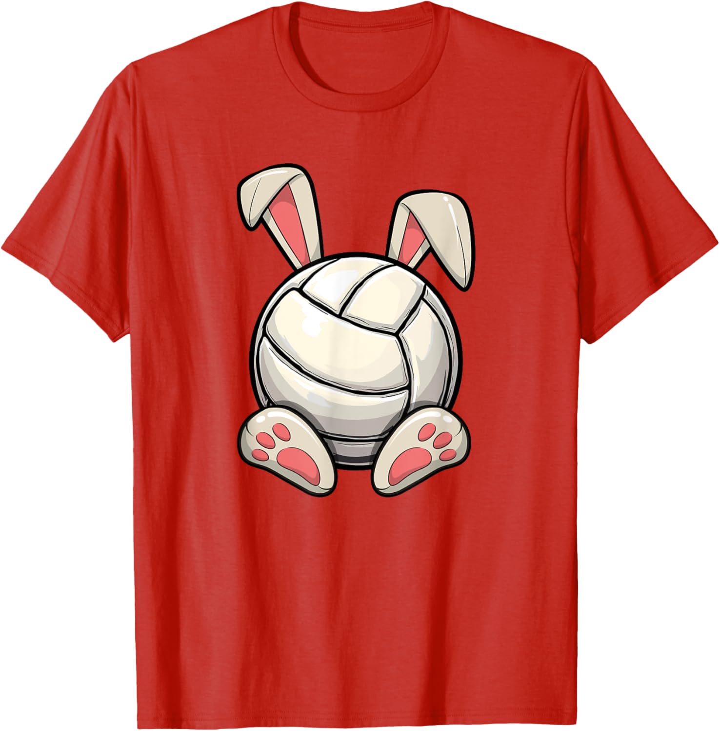 Easter Volleyball Bunny Ears T-Shirt for Kids' Egg Hunt Fun - 8