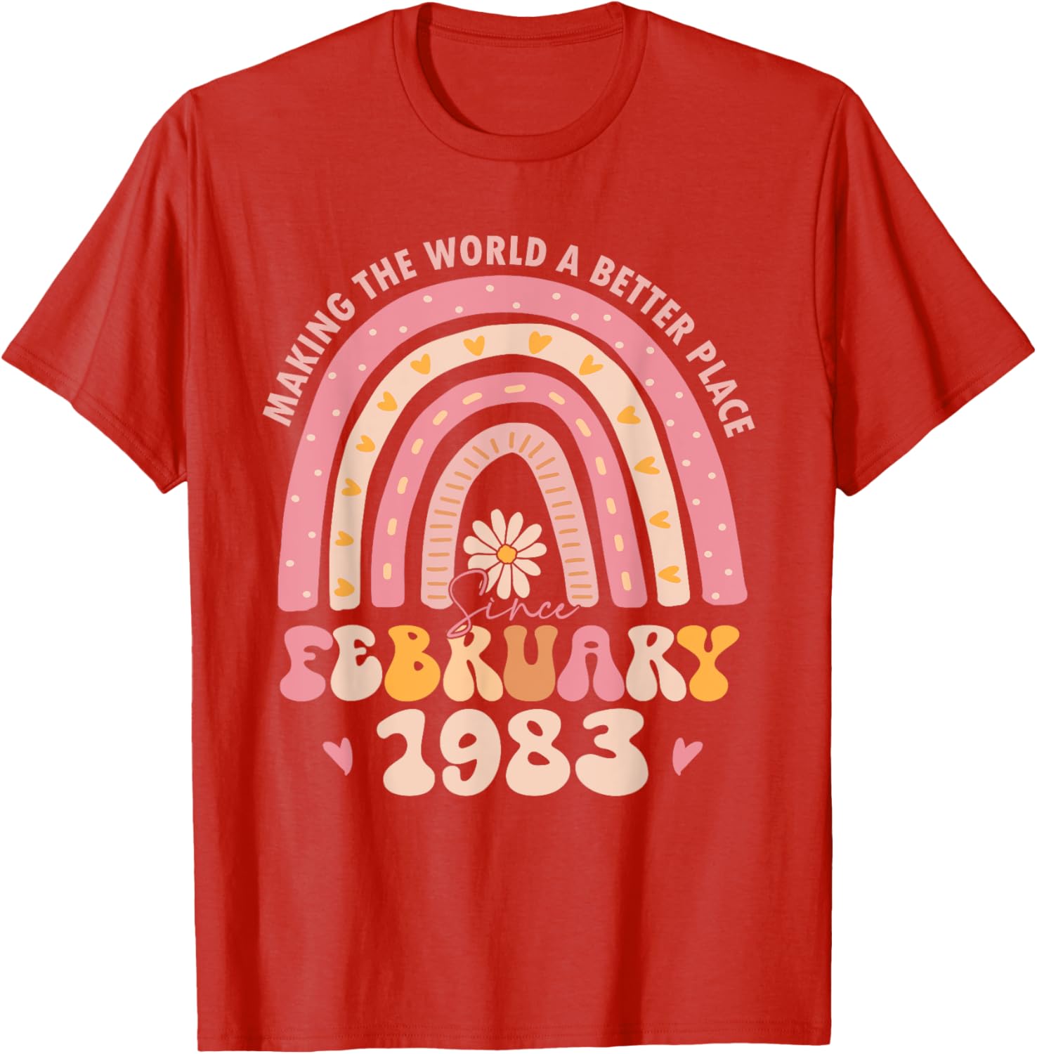 Retro 42nd Birthday T-Shirt for Women - Turning 42 February 1983 Outfit - 4