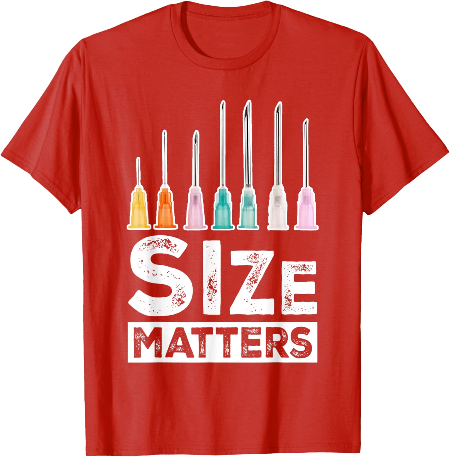 Size Matters Nurse Hypodermic Needle T-Shirt Fun Medical Apparel - 14