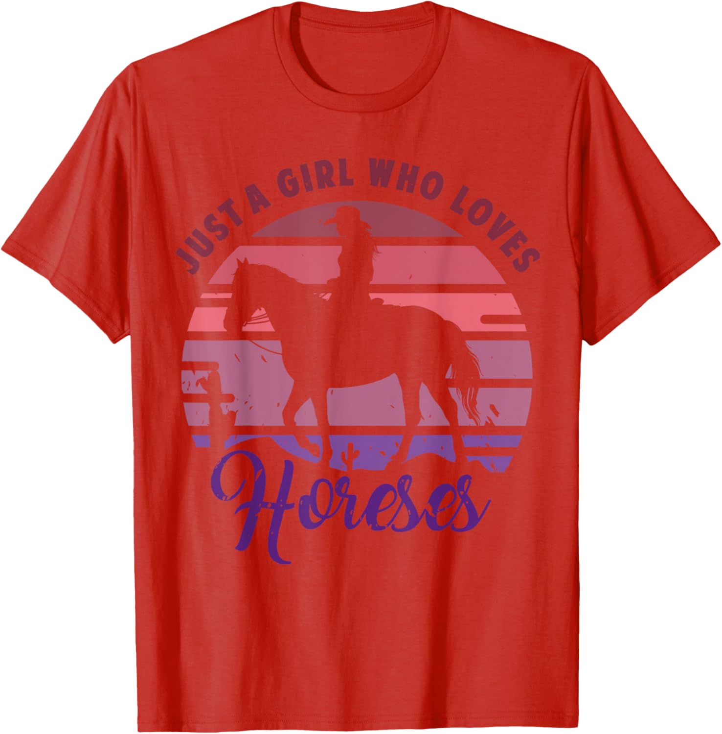 Just A Girl Who Loves Horses T-Shirt for Girls Who Love Horseback Riding - 2