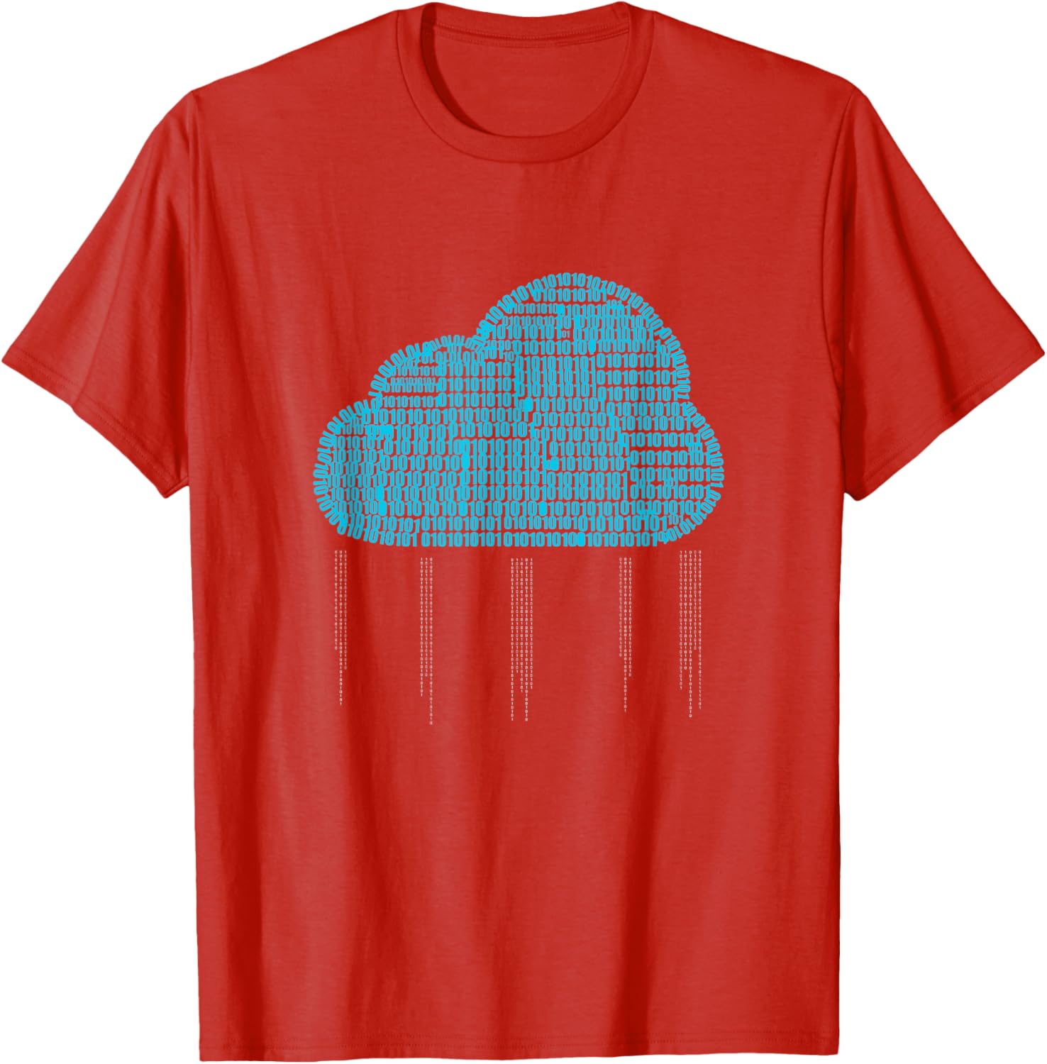 Funny IT Developer T-Shirt for Men and Women - Binary Cloud Coder Design - 5