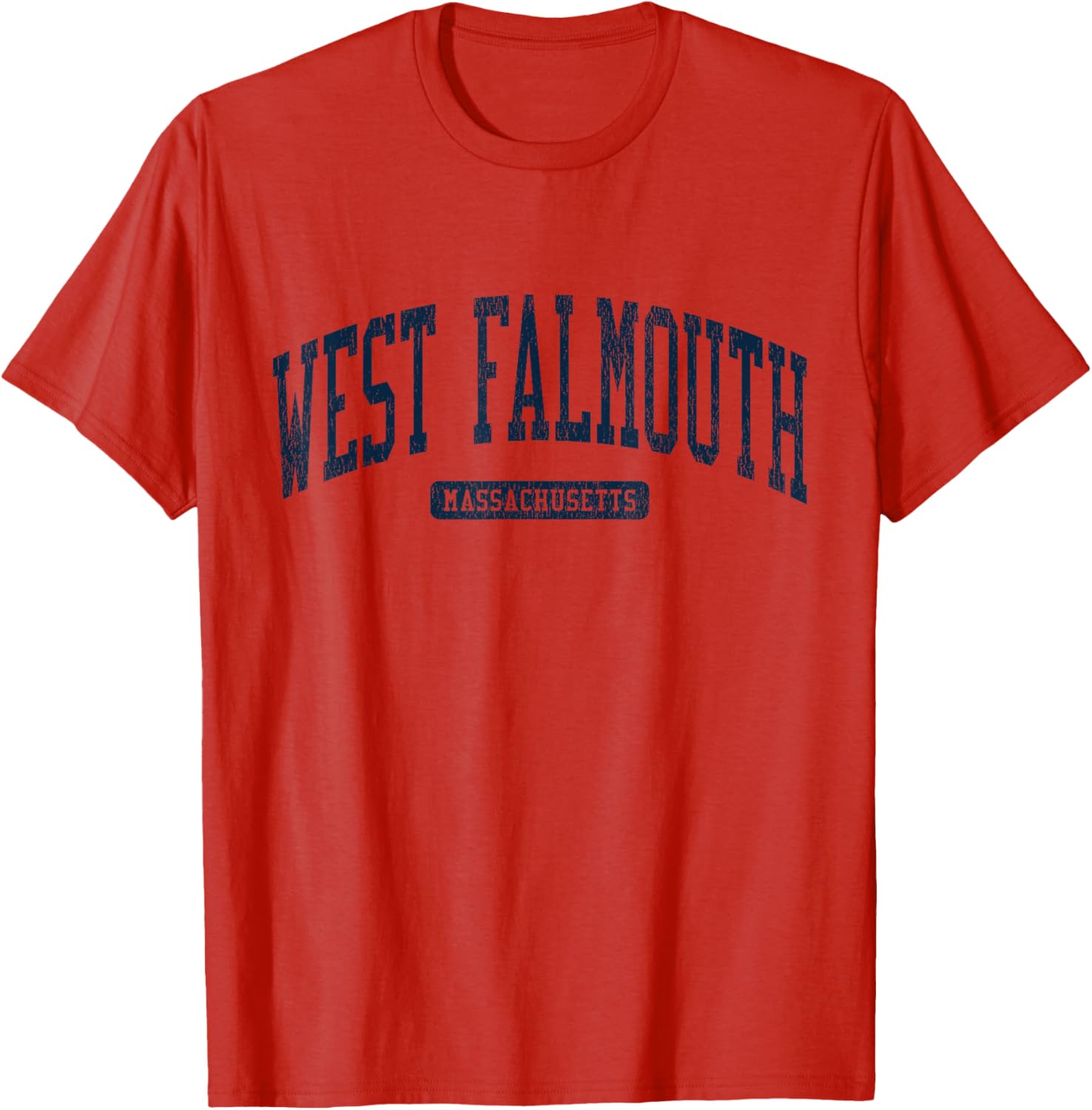 West Falmouth MA College University Stylish Blue T-Shirt for Casual Wear - 17