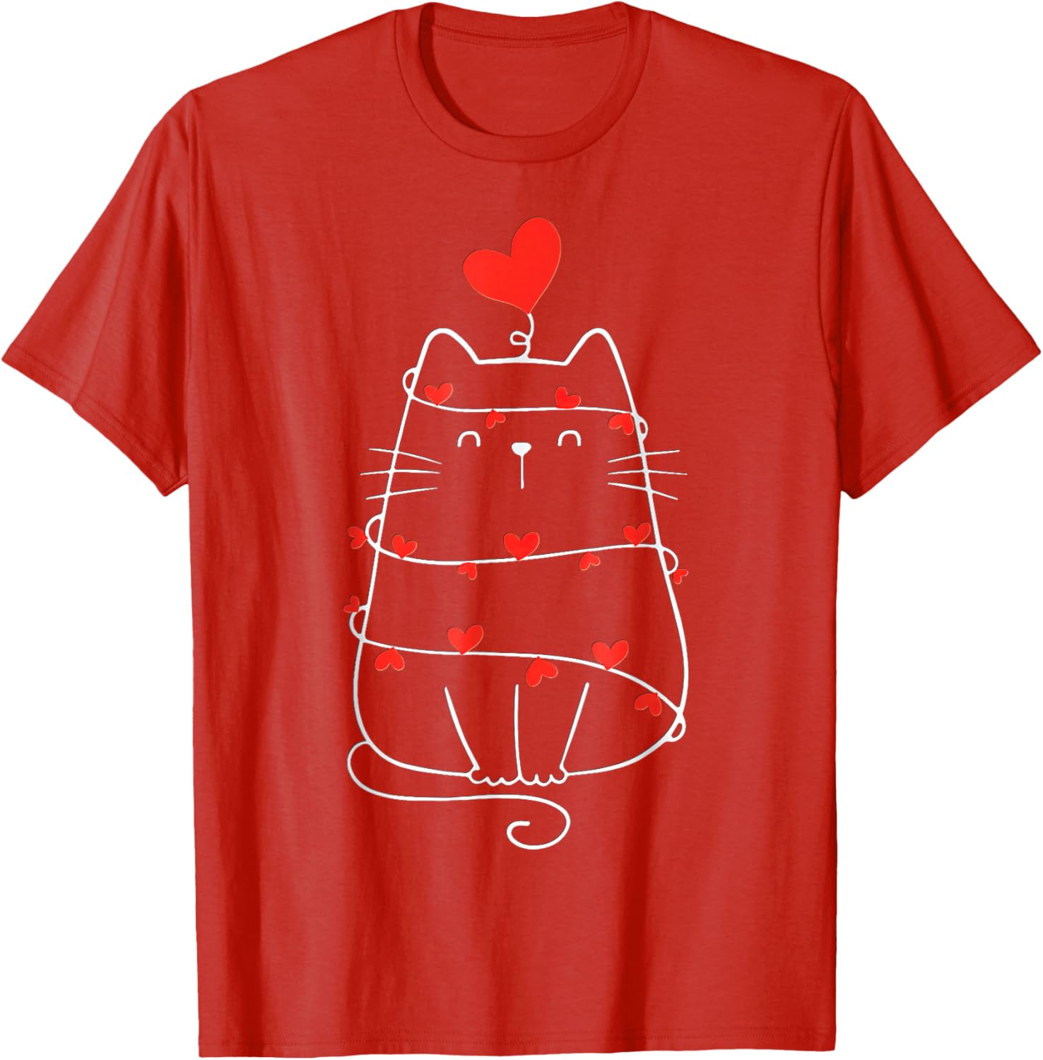 Funny Heart Cat Valentine's Day T-Shirt for Cat Lovers - 18