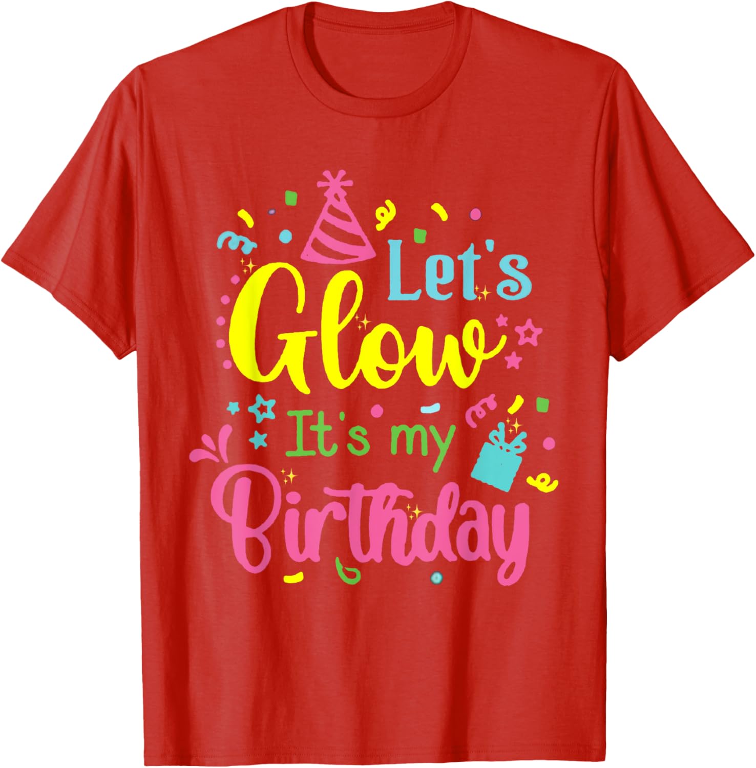 Glow in the Dark 80s Birthday Party Team T-Shirt for Fun Celebrations - 12