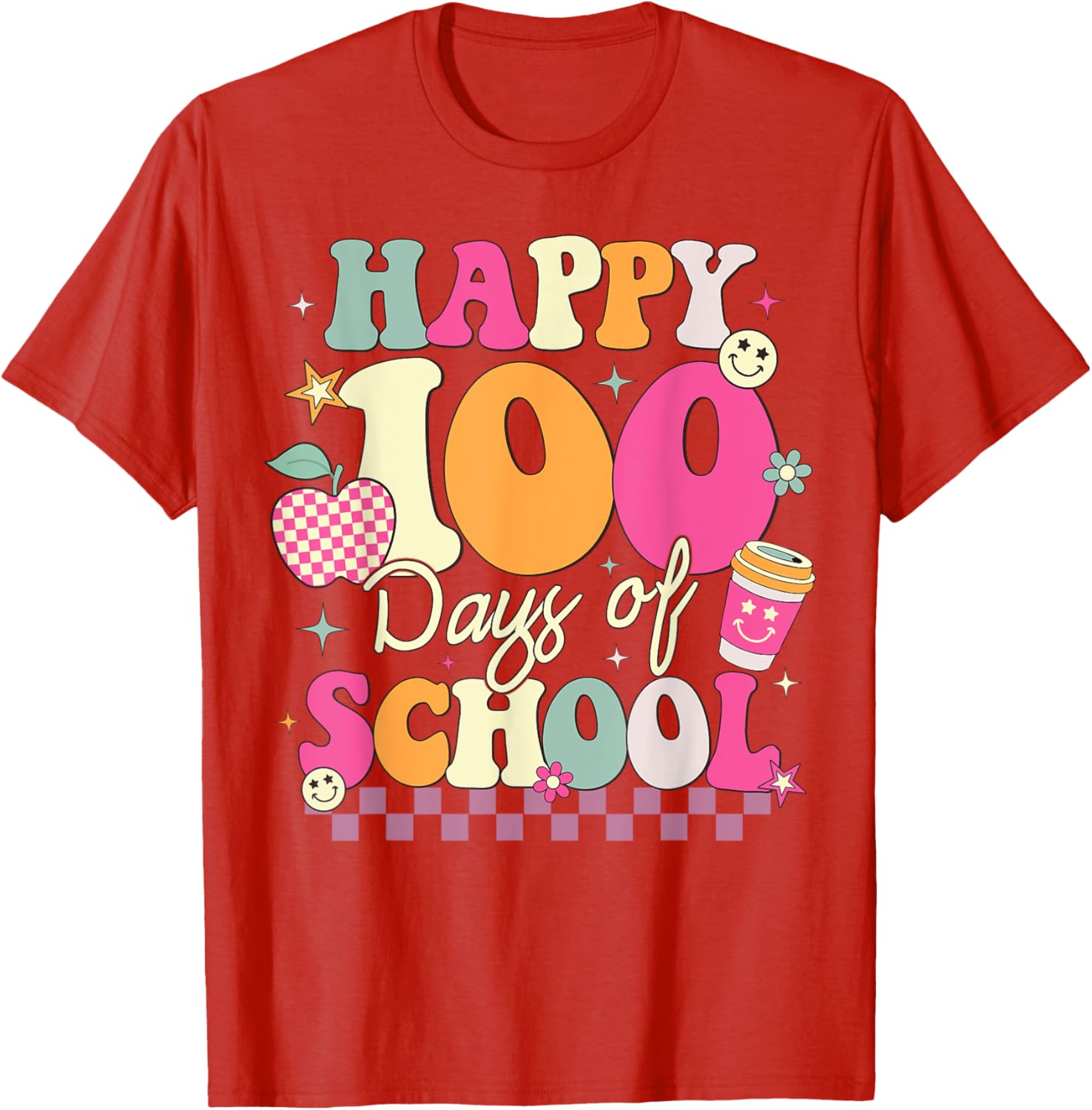 Happy 100th Day of School T-Shirt for Girls Fun Celebration Outfit - 14