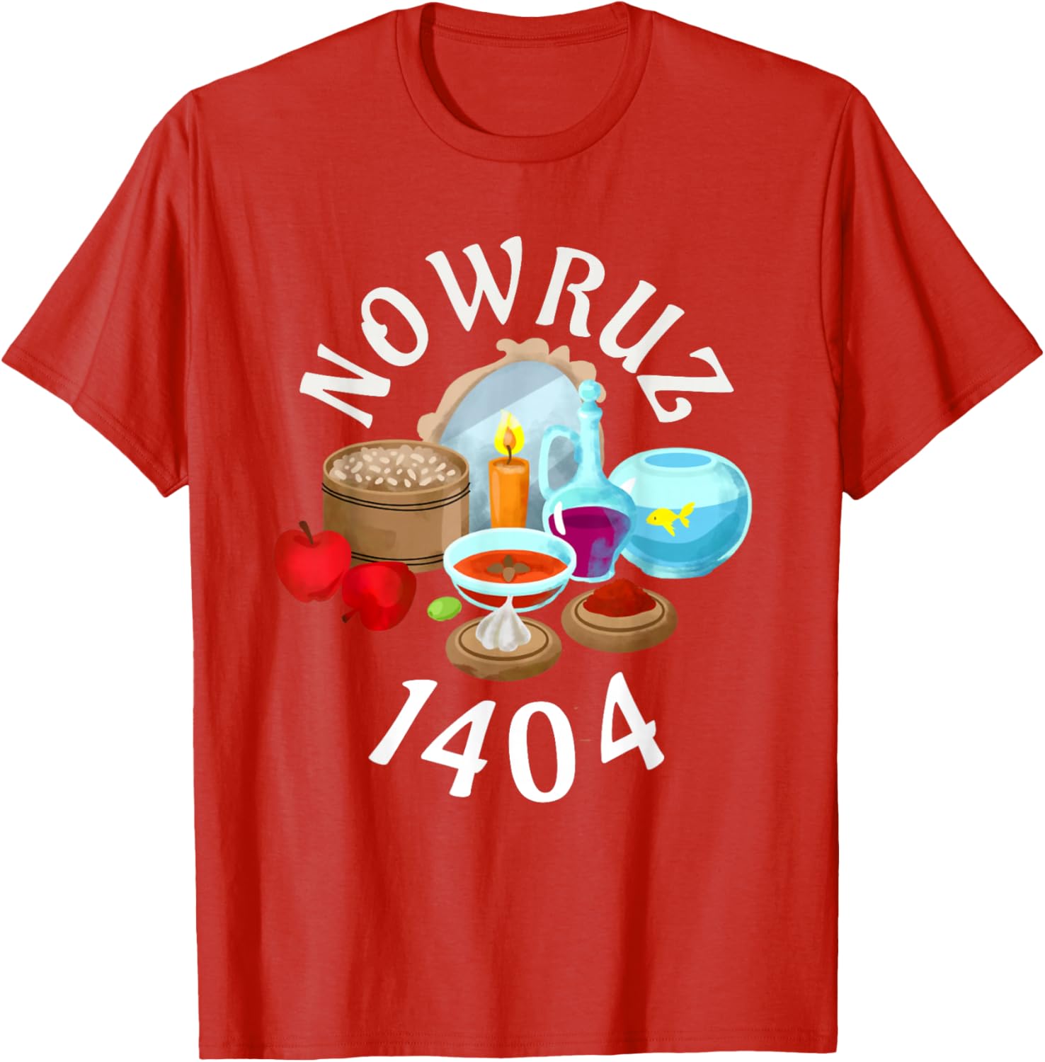 Myoan Unisex Persian Nowruz 1404 T-Shirt Celebrating Haft Sin Culture - 3