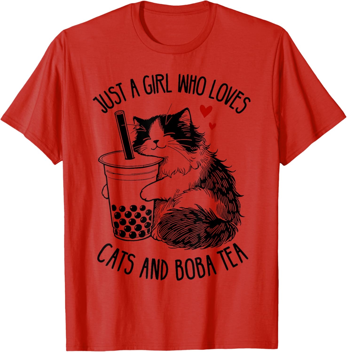 Cute Ragdoll Cat Lover T-Shirt for Girls Who Love Cats and Boba Tea - 4