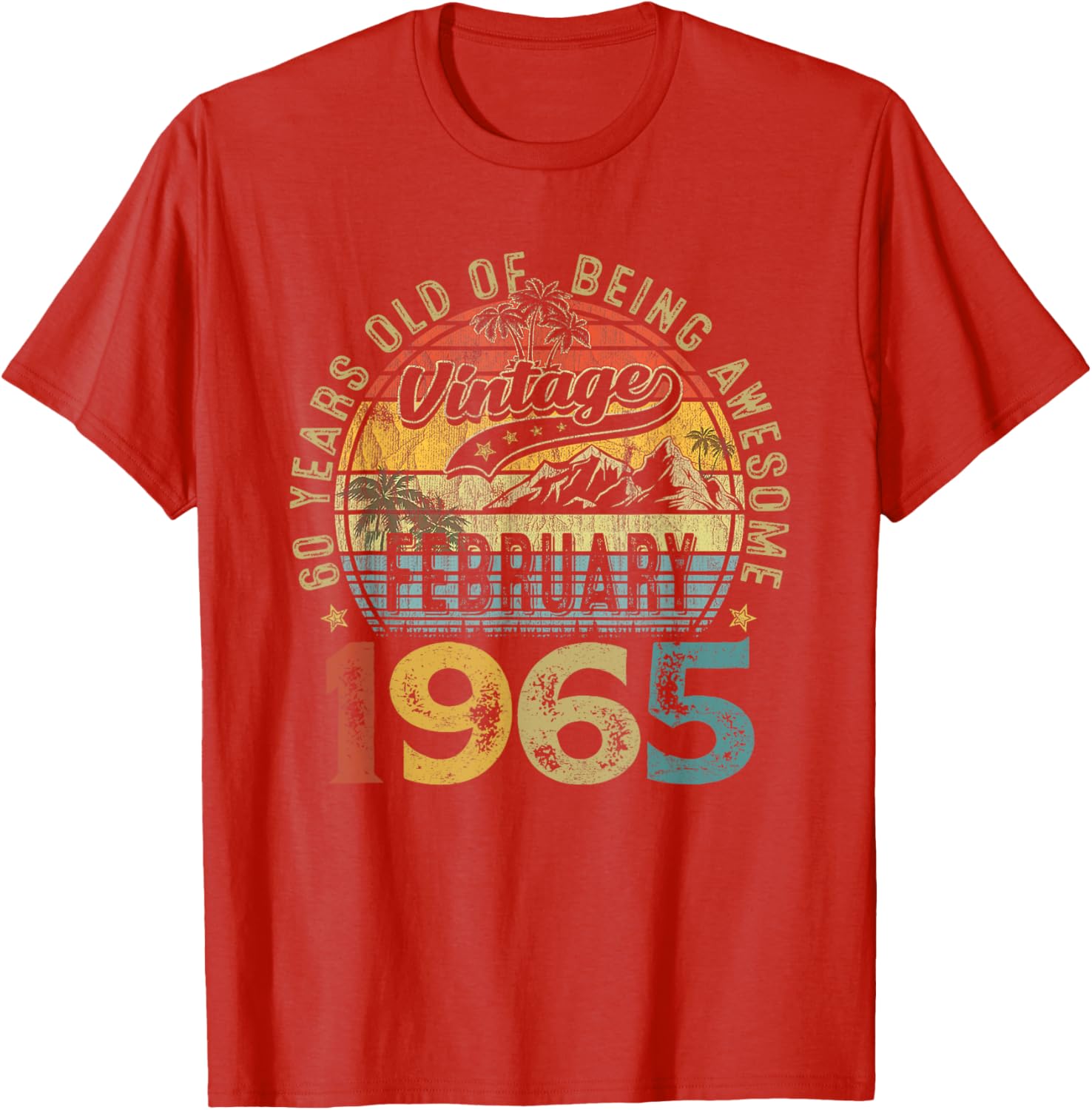 Vintage Retro 60th Birthday T-Shirt for February 1965 Celebration - 14