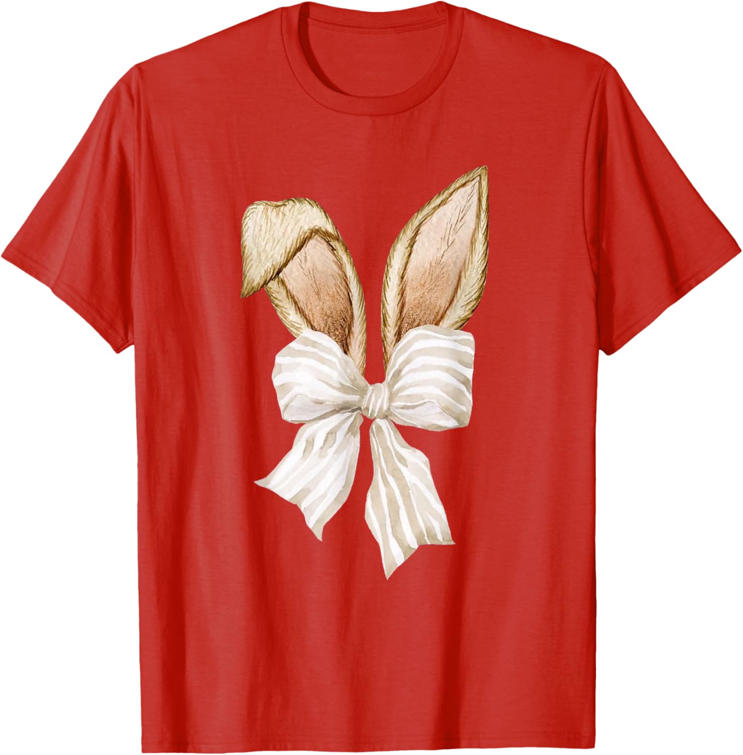 Coquette Bow Bunny Ears Rabbit Retro Easter Day T-Shirt for Kids - 19
