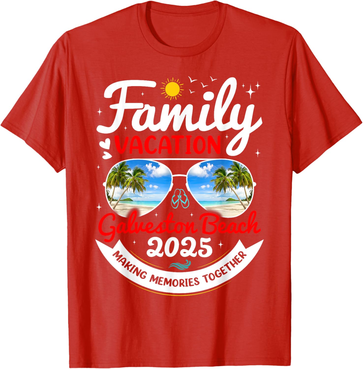 Galveston Beach Family Vacation 2025 Group T-Shirt for Fun Memories - 12