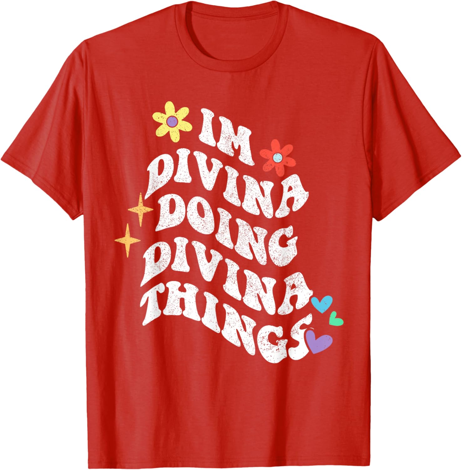 Retro Groovy Im Divina Doing Divina Things Funny Mom T-Shirt - 11