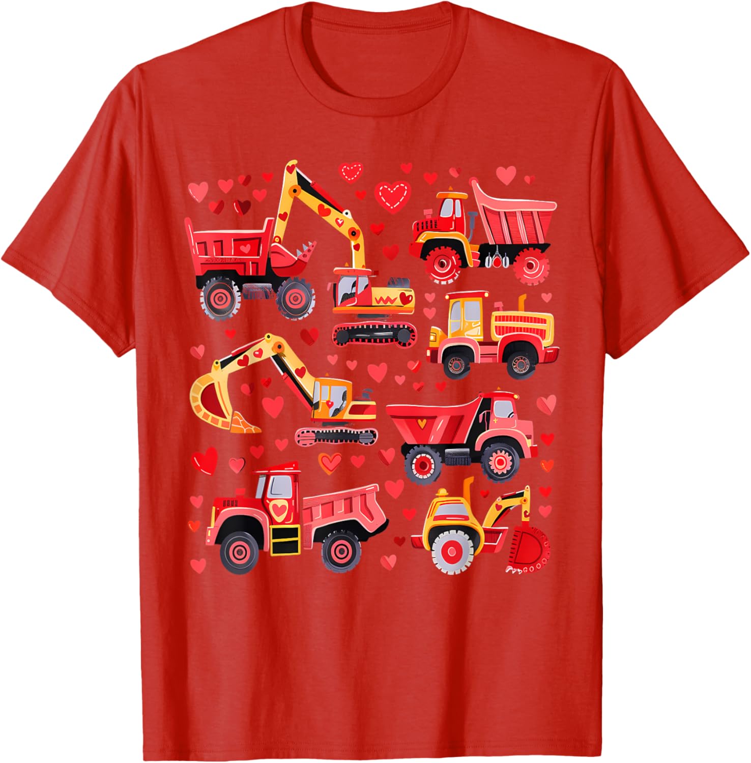 Loads of Love Construction Trucks Valentine's Day T-Shirt for Toddler Boys - 28