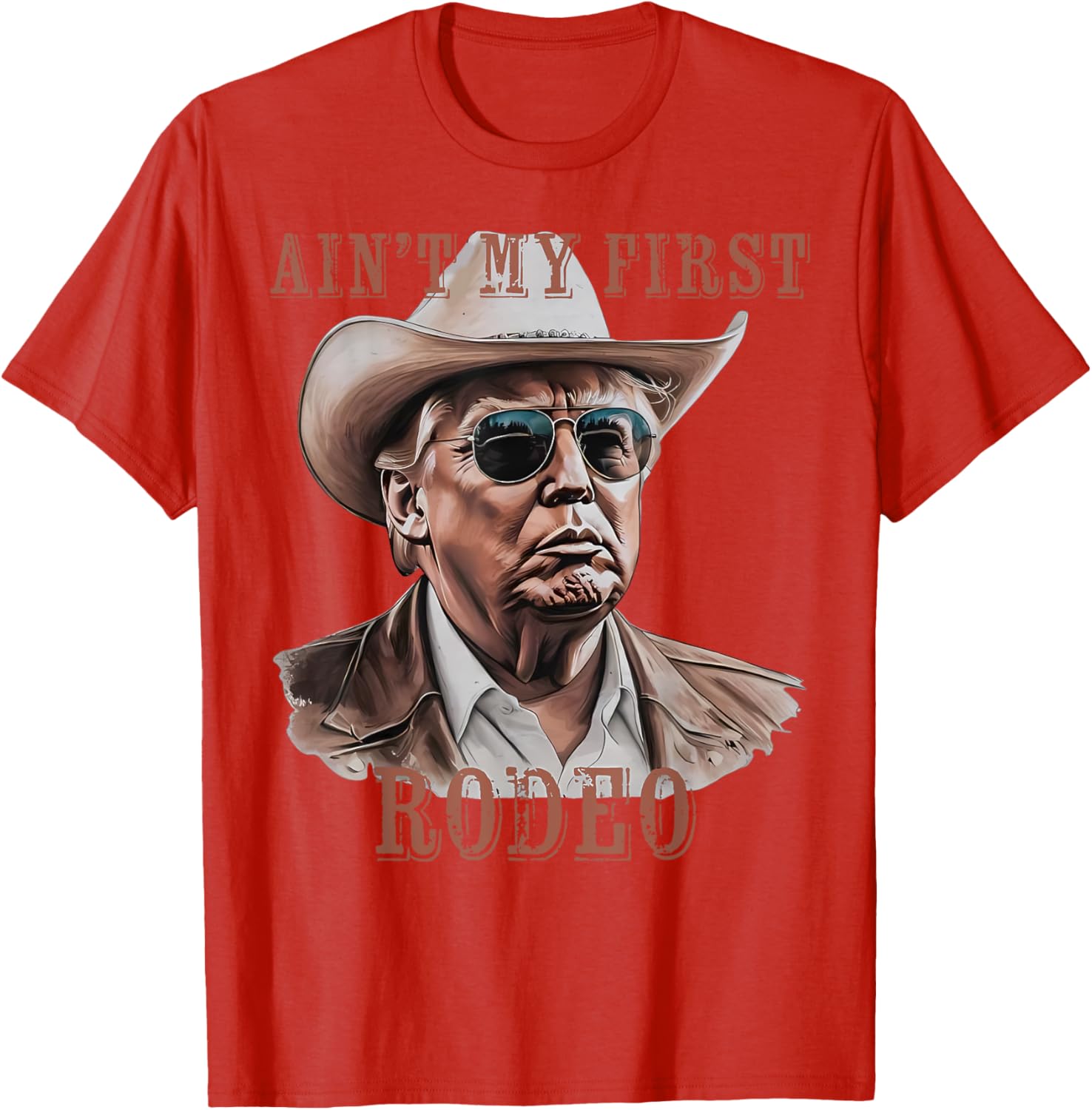 Funny Ain't My First Rodeo Donald Trump Cowboy T-Shirt for Men - 3