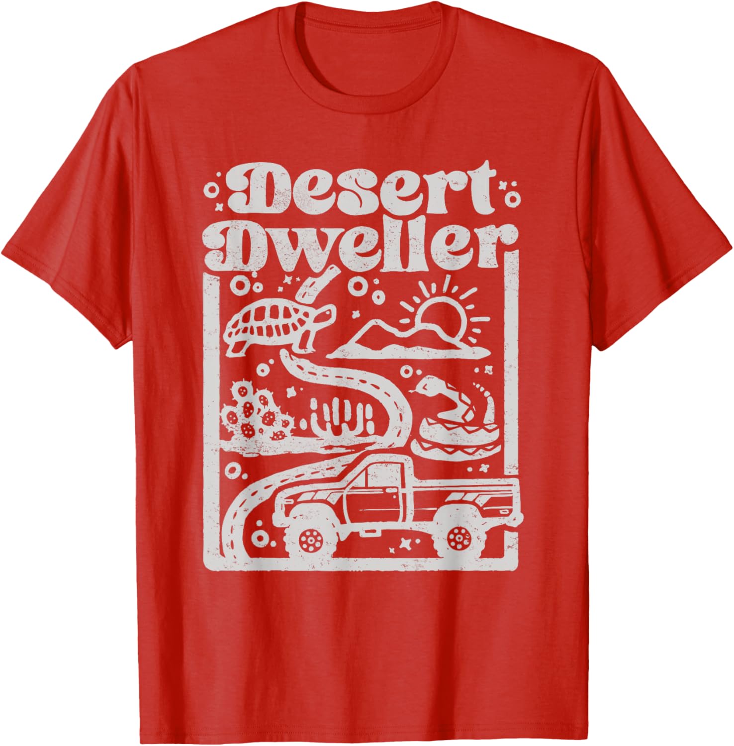 Vintage Desert Dweller Mountain Tee for Vehicle Lovers - Stylish T-Shirt - 23