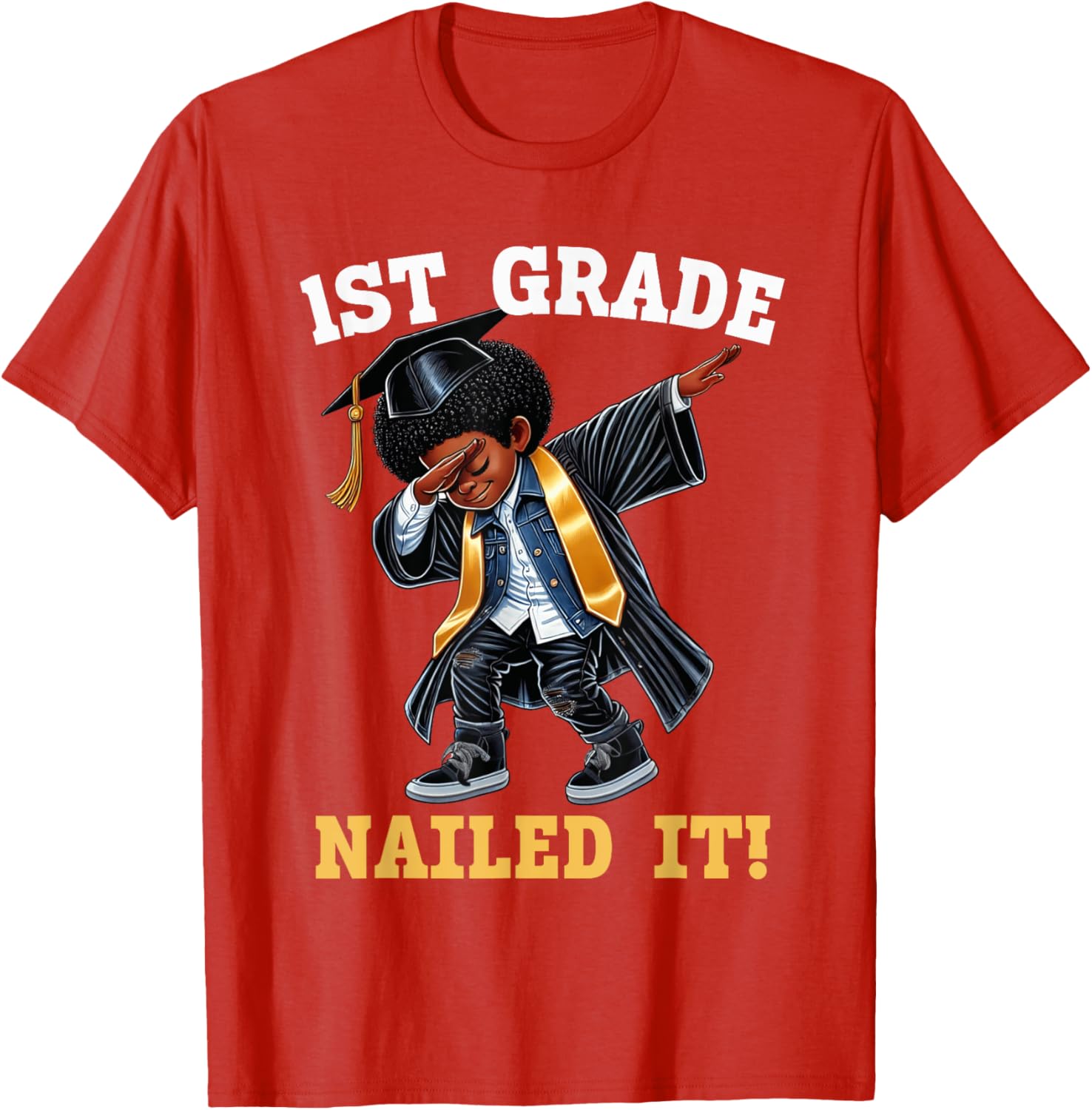 Dabbing Graduation Boys 1st Grade T-Shirt Class of 2025 Fun Apparel - 6