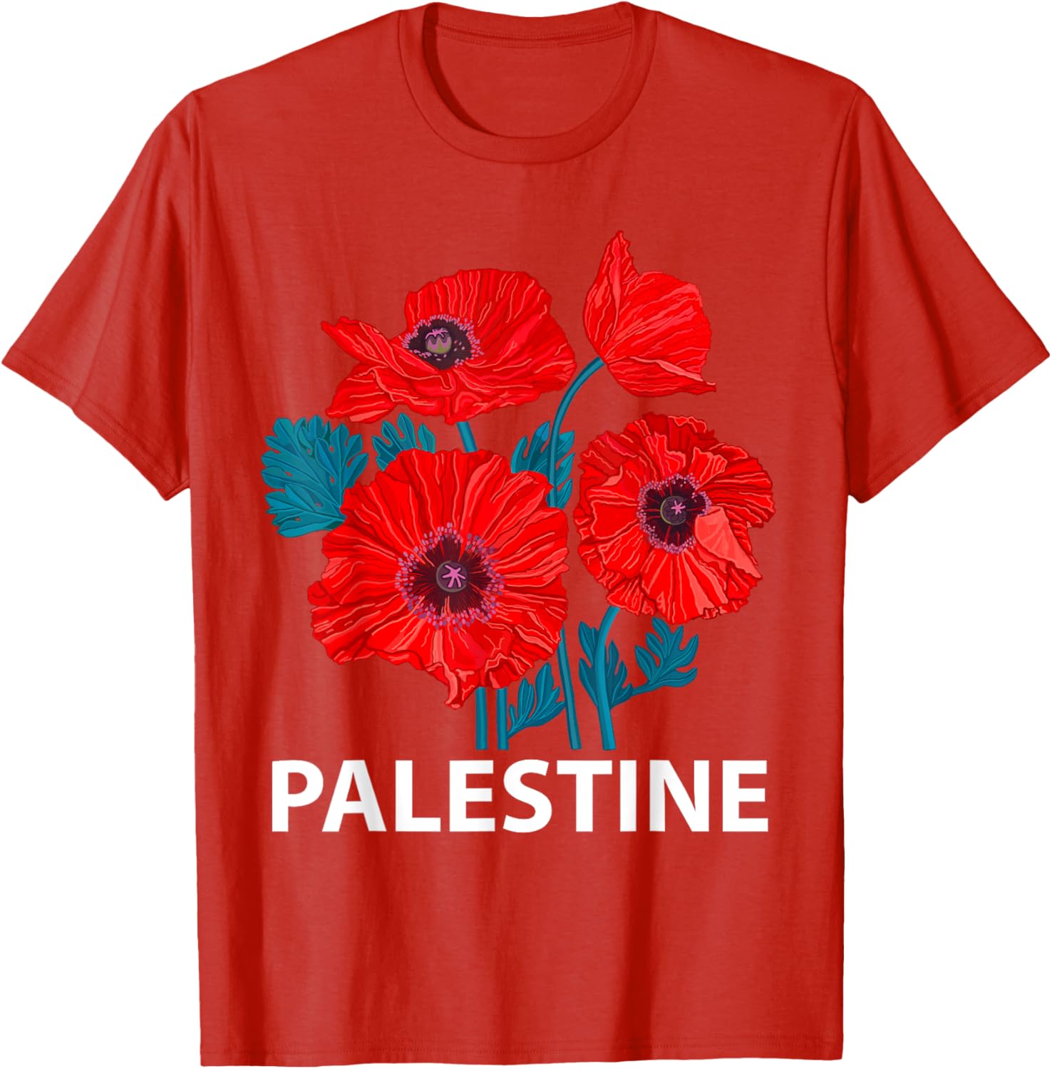 Palestine Patriotic Poppy T-Shirt for Palestinian Resistance Support - 10