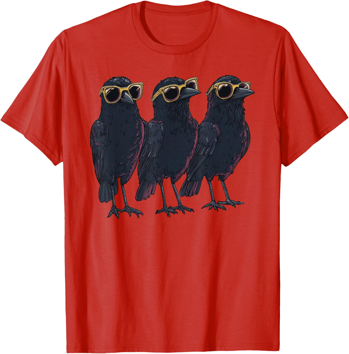 Cool Crow Raven T-Shirt with Sunglasses for Bird Lovers and Trendsetters - 3