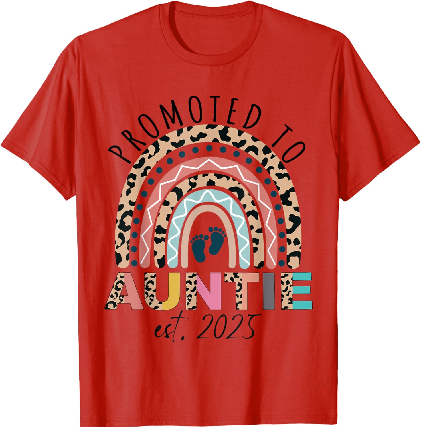 Promoted to Auntie Est 2025 Cute Mothers Day T-Shirt Gift for Aunties - 3
