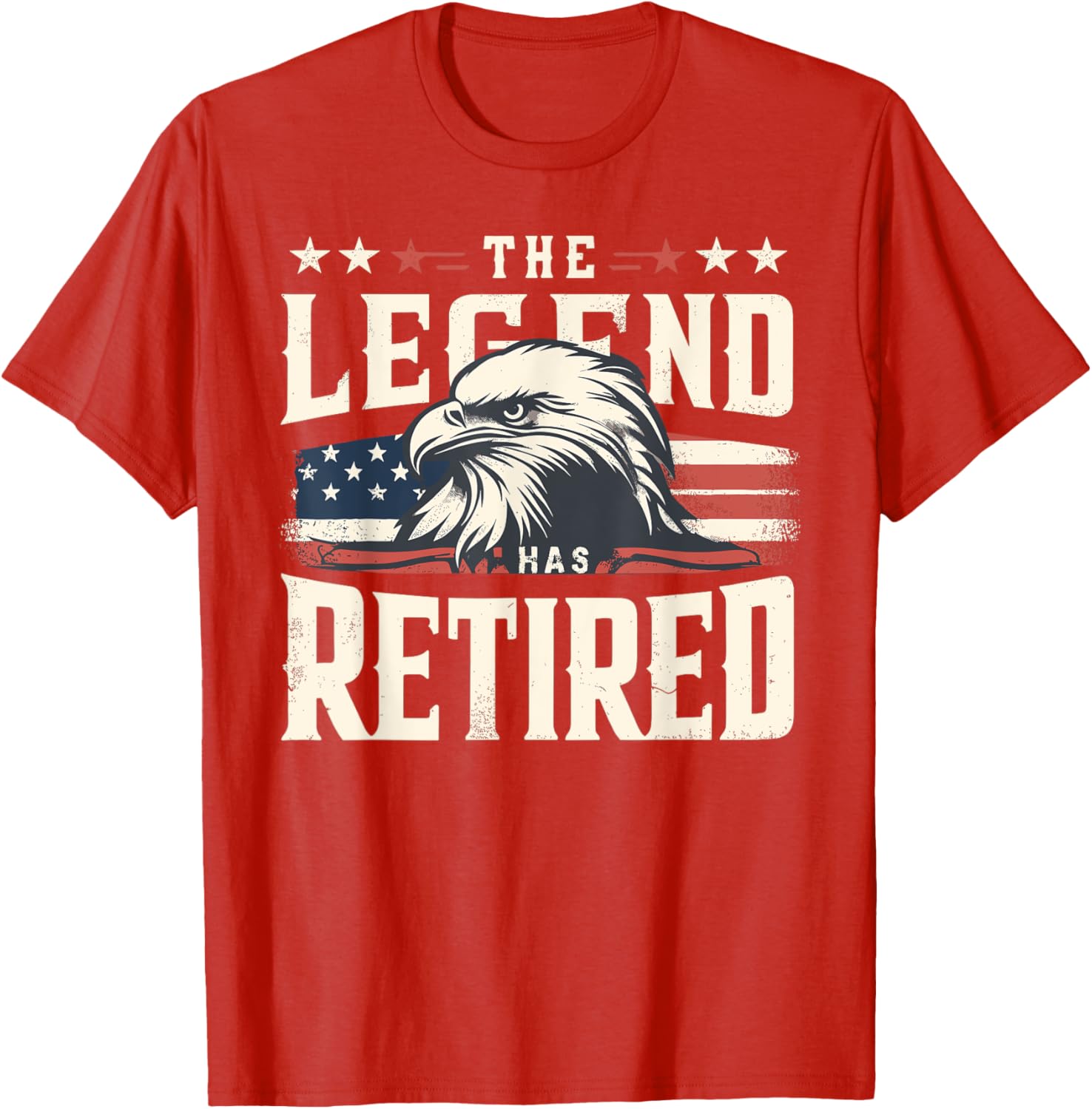 Retirement Eagle American Flag T-Shirt for Proud Veterans and Patriots - 5