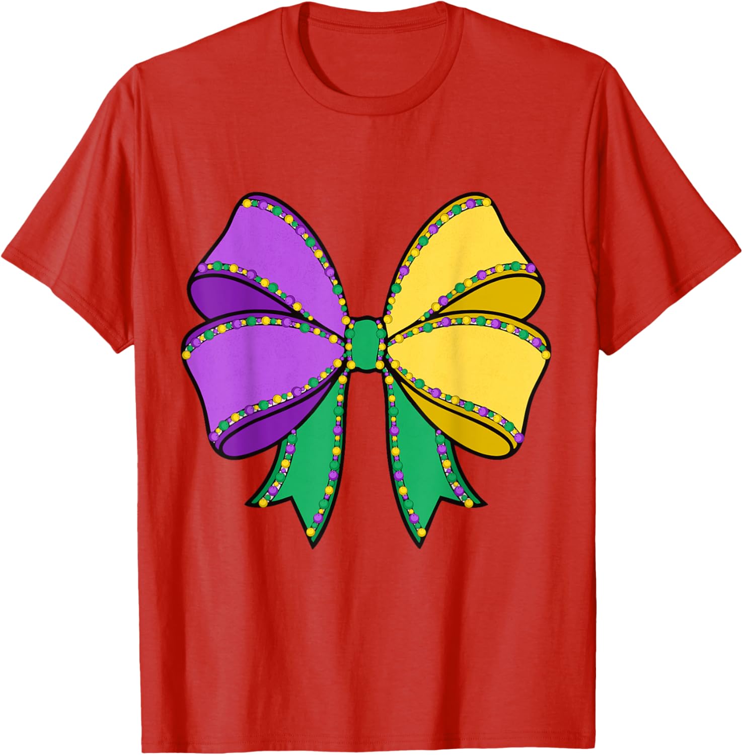 Coquette Bow Mardi Gras T-Shirt for New Orleans Carnival Festivities - 20