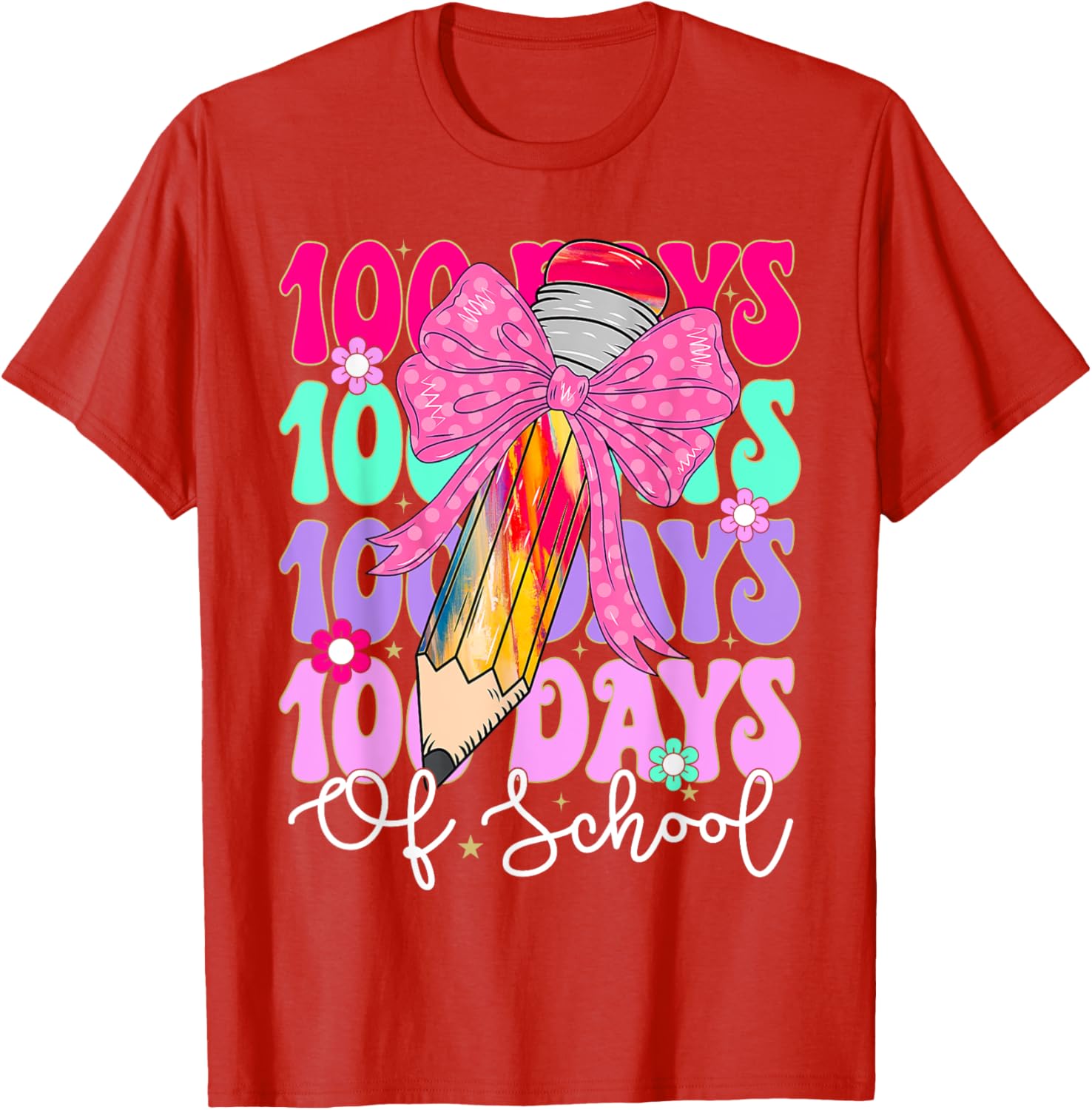 100 Days of School T-Shirt for Girls Fun Teacher Appreciation Gift - 6