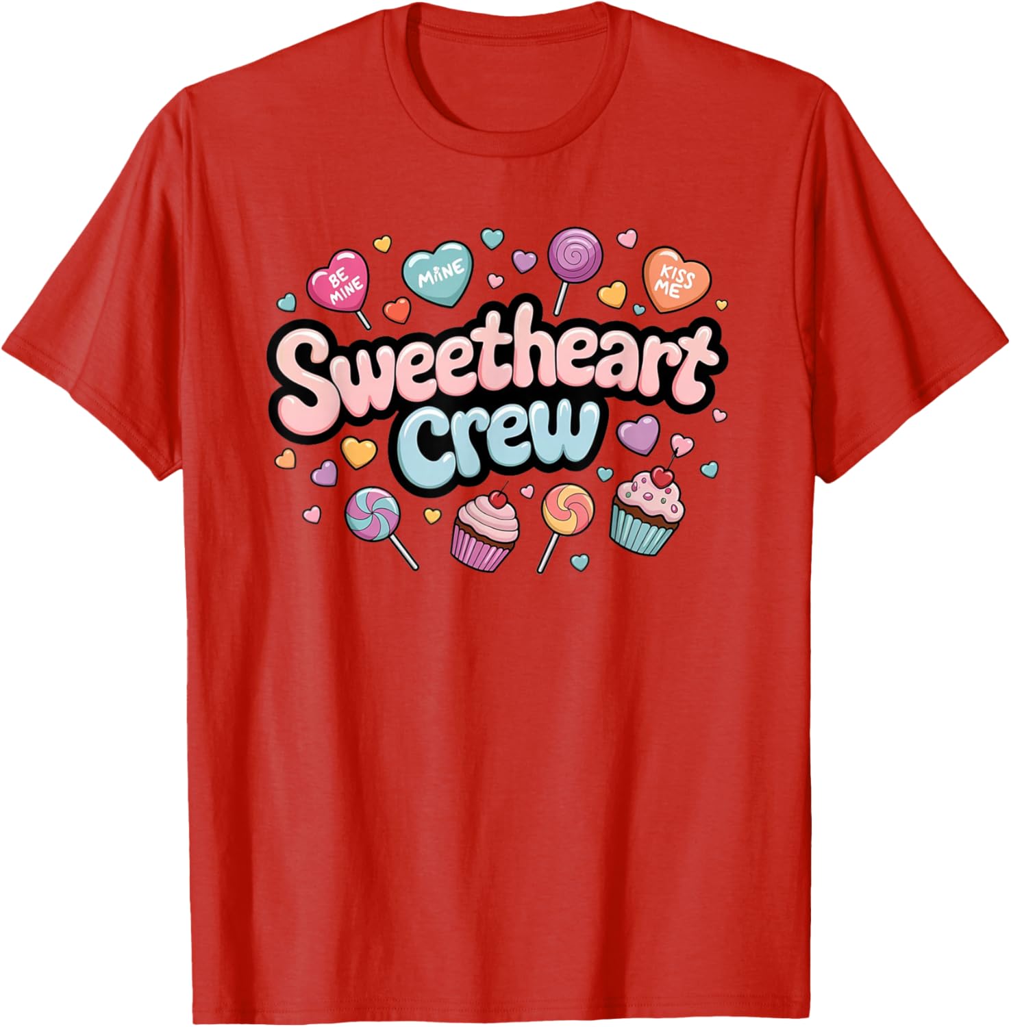 Sweetheart Crew Pastel Candy Cupcake T-Shirt for Fun and Fashion Lovers - 19