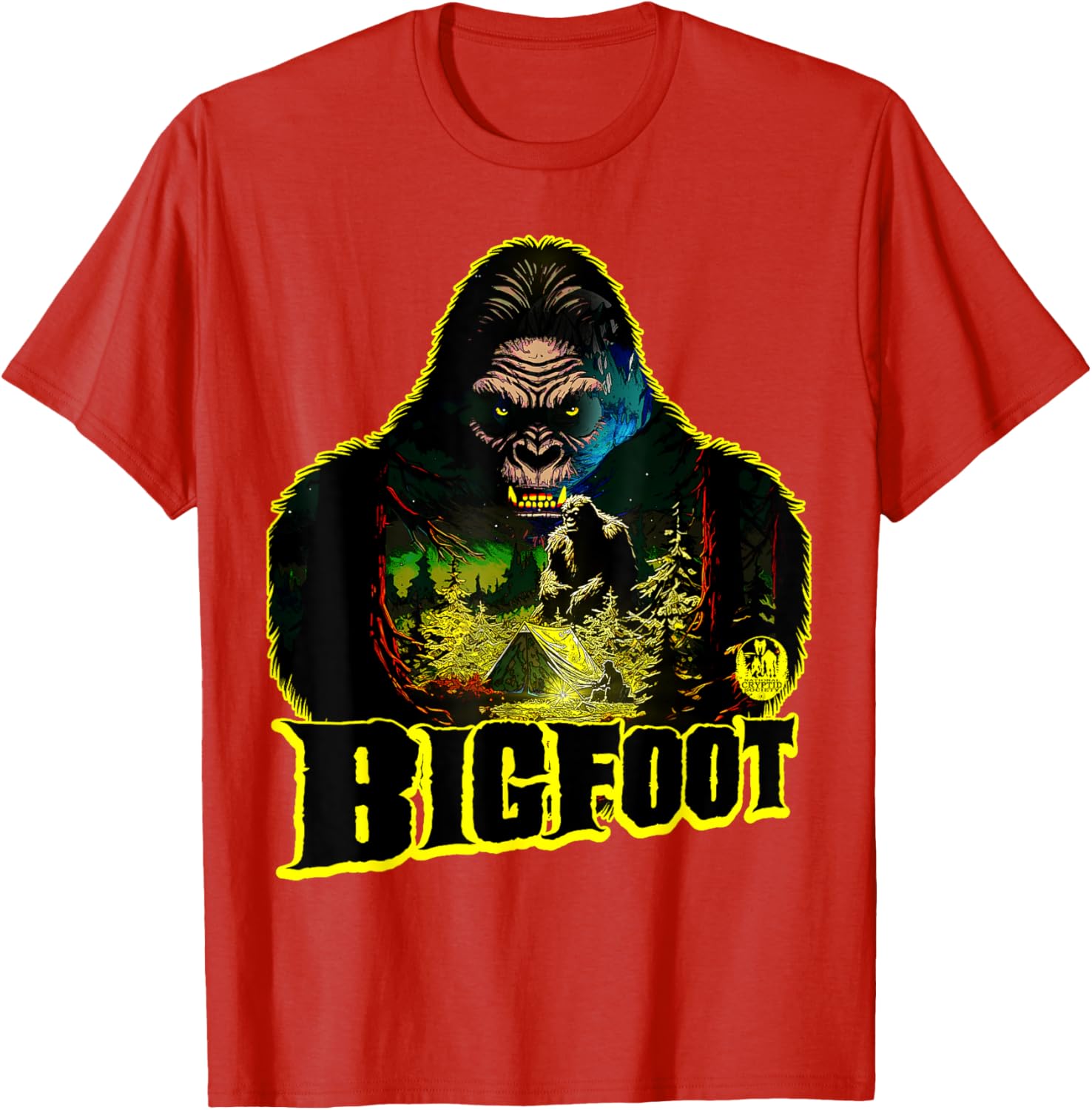 Bigfoot Scary Camping Sasquatch Tent T-Shirt for Outdoor Adventures - 18