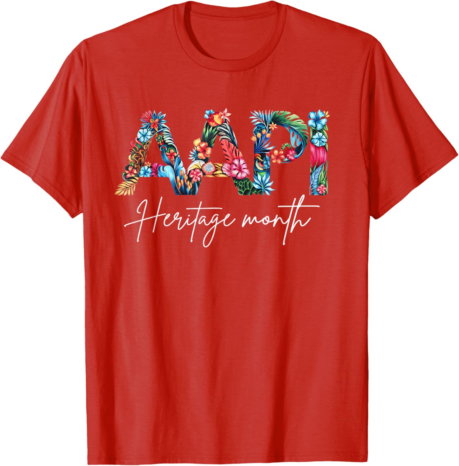 Elegant Floral Design T-Shirt for AAPI Heritage Month - Girls & Women - 6
