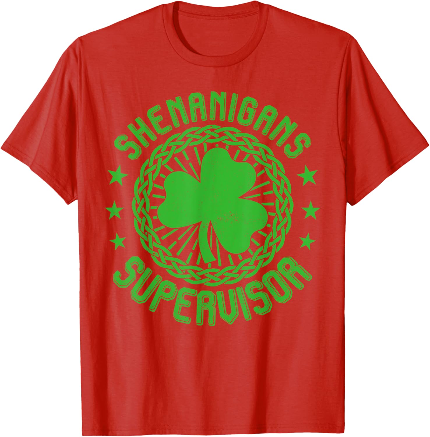 Shenanigans Supervisor Shamrock St Patricks Day T-Shirt for Fun Celebrations - 5